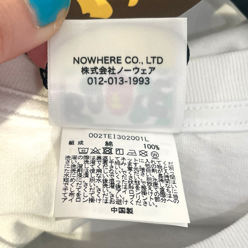 A BATHING APE/T-Shirt/S/Cotton/WHT/Graphic/abc camo milo shark 2006