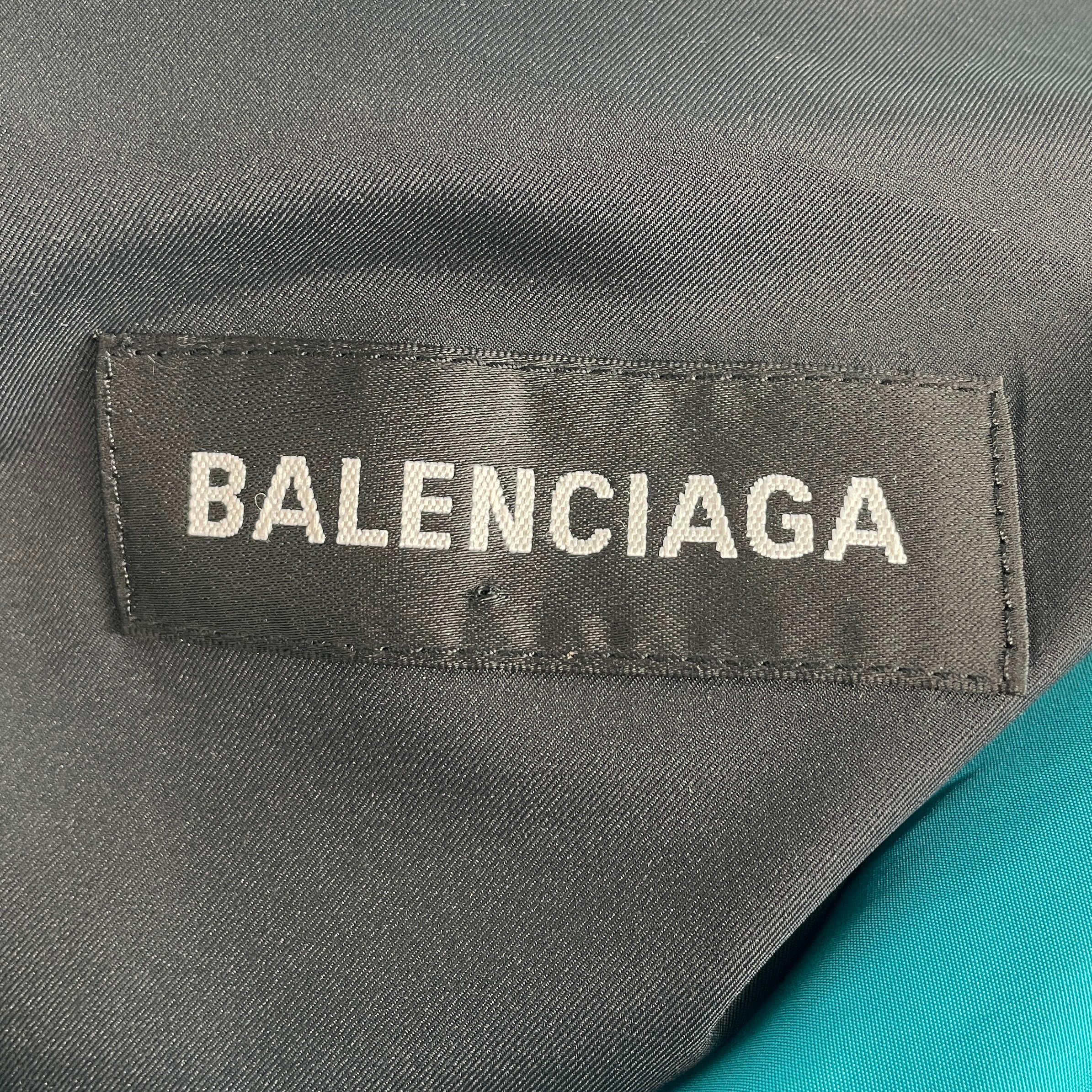 BALENCIAGA/Puffer Jkt/46/Polyester/BLU/2019 DOUBLE B CINCH WAIST PARK view 3
