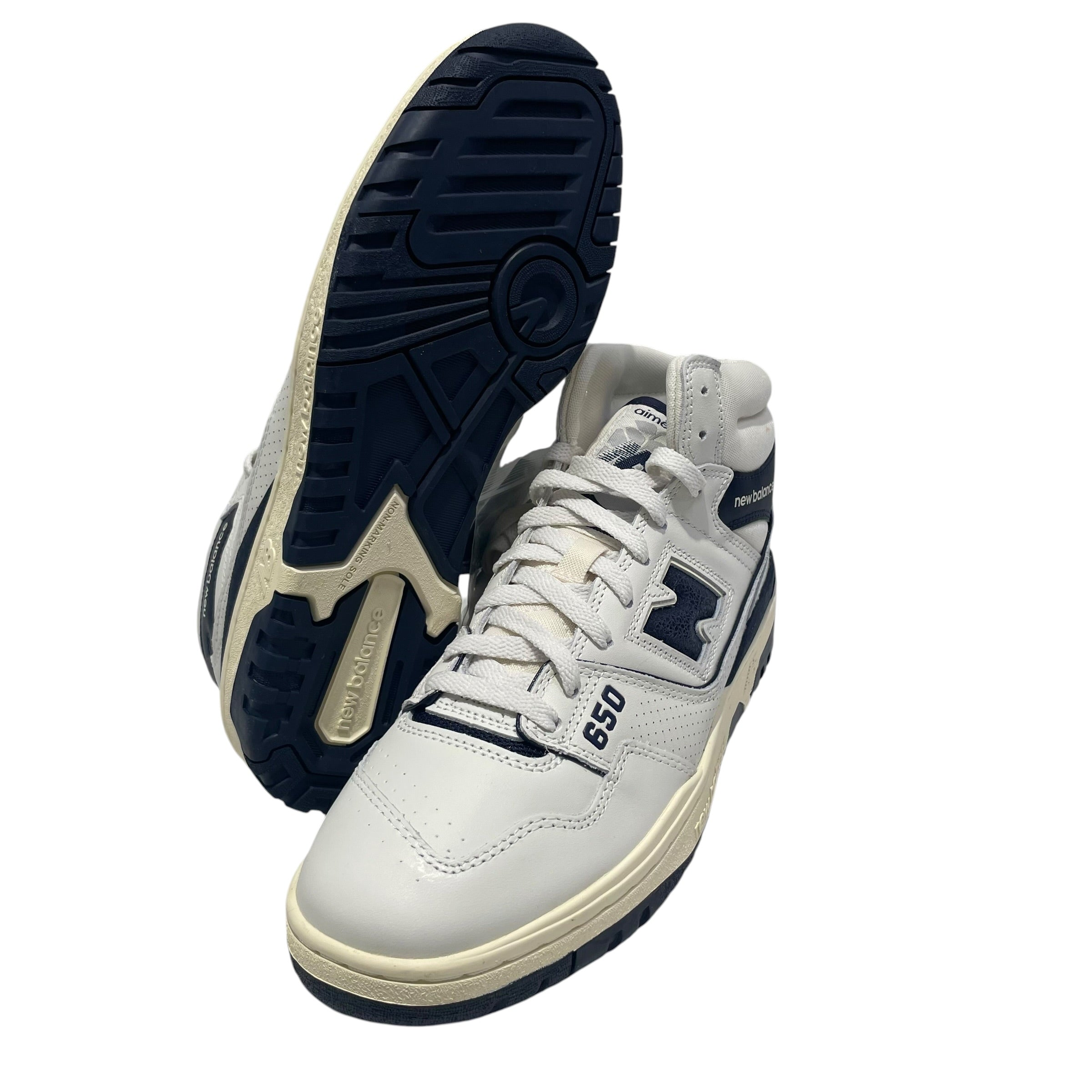 AIME LEON DORE/NEW BALANCE/Hi-Sneakers/wht&navy view 3