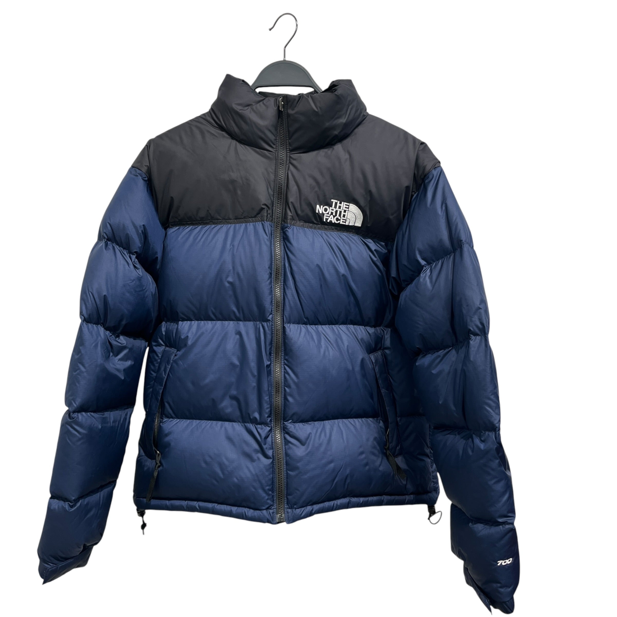 THE NORTH FACE/Puffer Jkt/M/Nylon/NVY/Single Breasted/Border/Blue Panel Nuptse Jacket