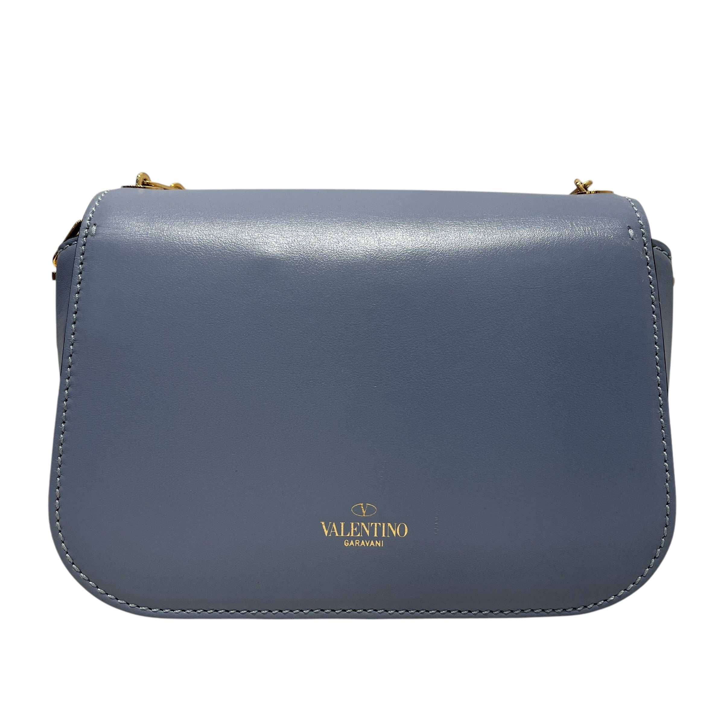 VALENTINO GARAVANI/Cross Body Bag/Leather/IDG/Blue Smooth Leather Chain Link view 2