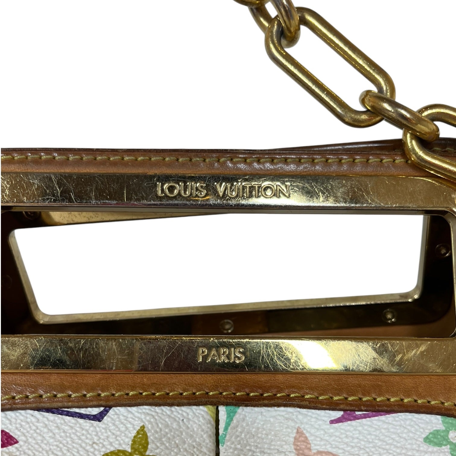 LOUIS VUITTON/Hand Bag/Monogram/Leather/WHT/MURAKAMI JUDY view 3
