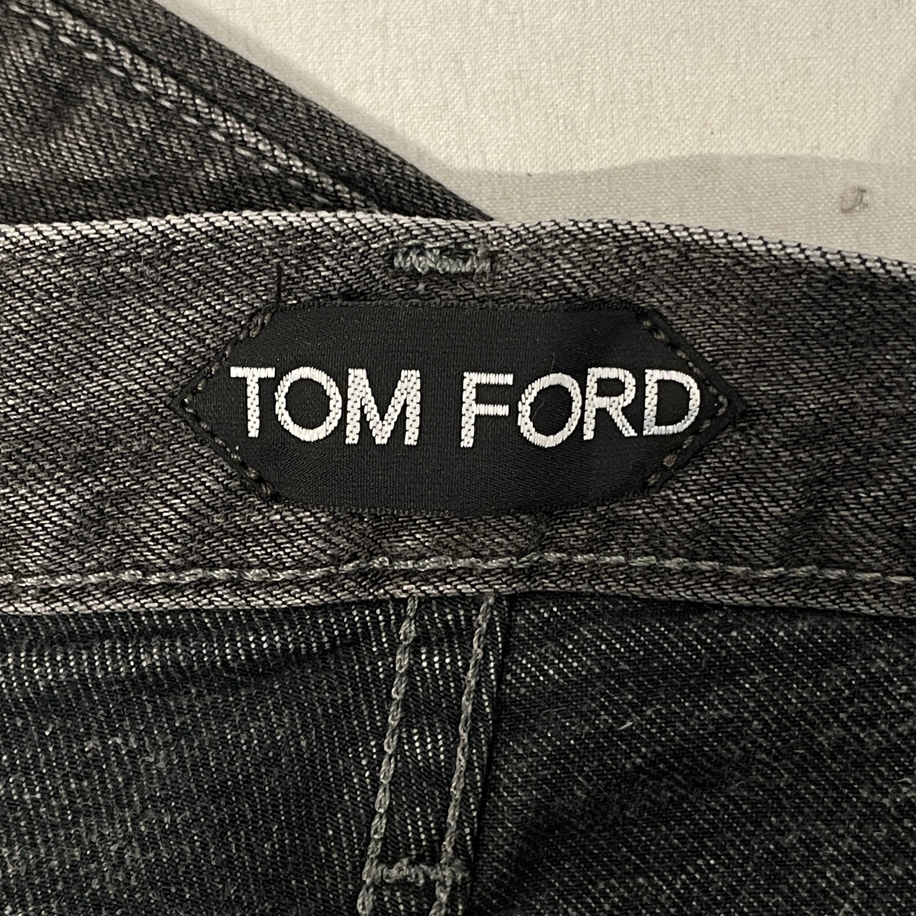 TOM FORD/Pants/34/Denim/BLK/STRAIGHT LEG / MADE IN USA view 3