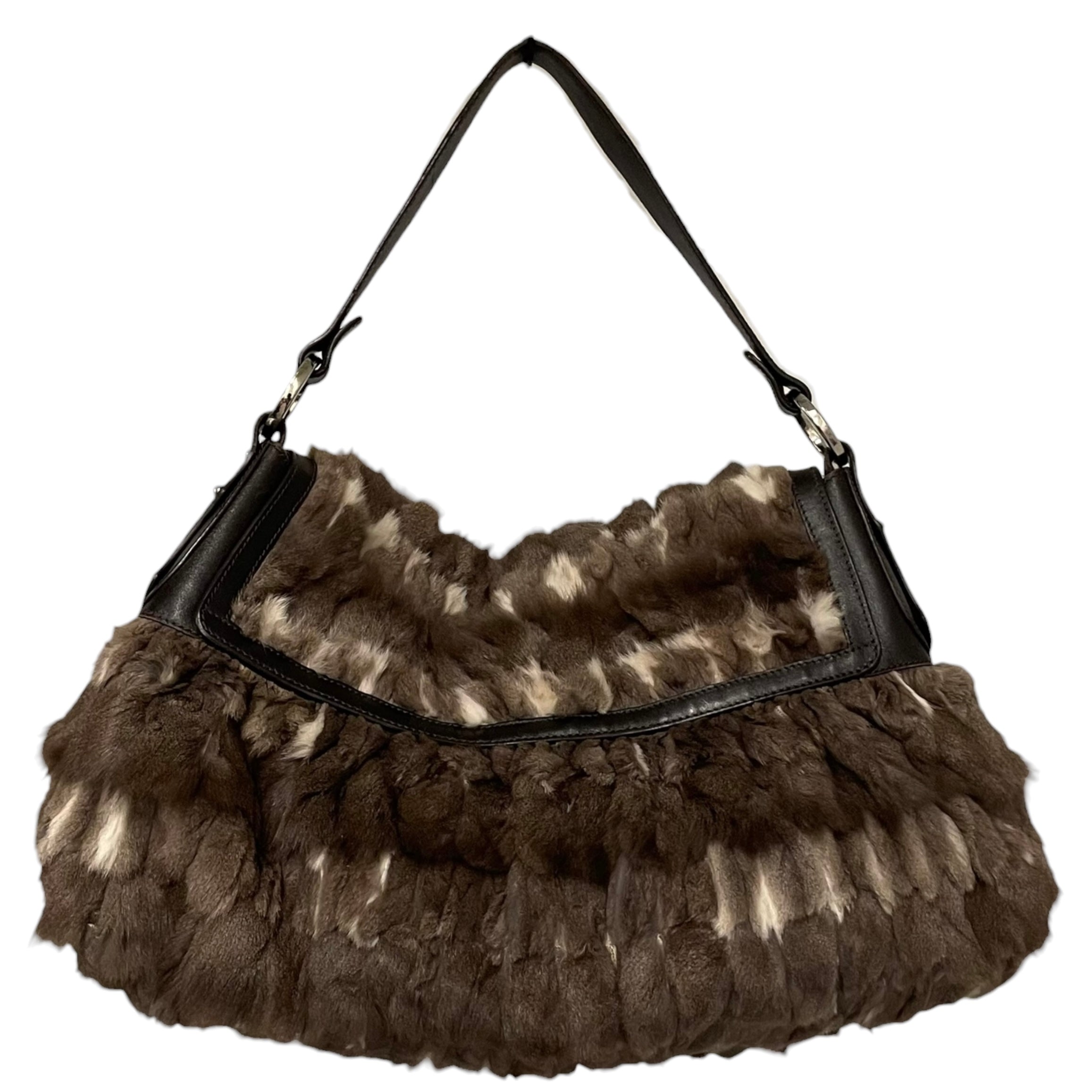 FENDI/Hand Bag/Fur/BRW/RABBIT FUR view 1