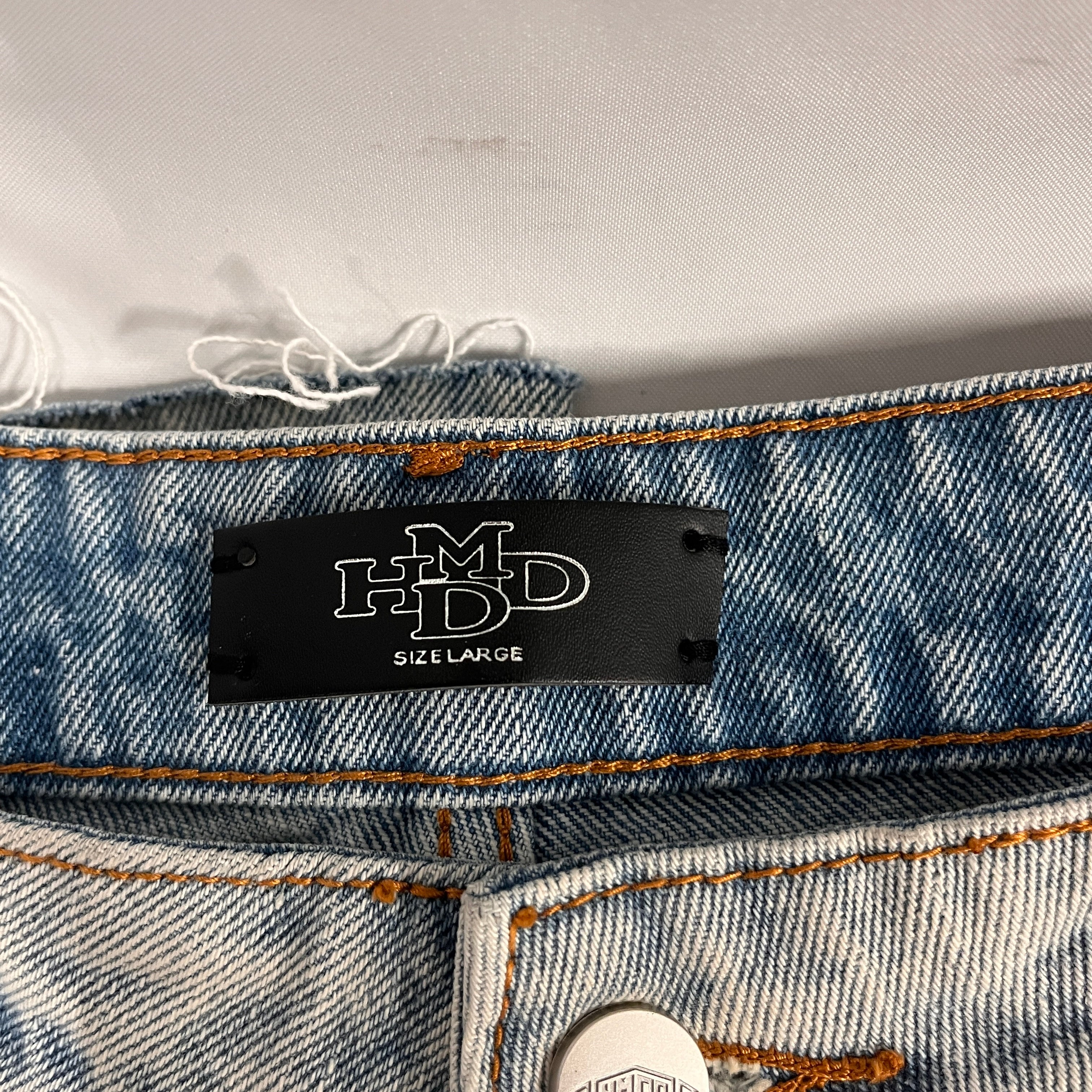 HMDD(Happy Memories Don't Die)/Shorts/L/Denim/BLU/Rhinestone view 3