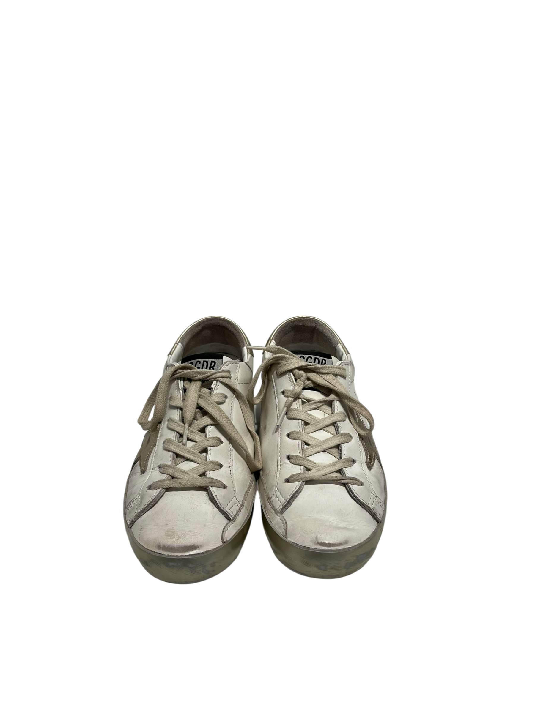GOLDEN GOOSE/Low-Sneakers/EU 37/Leather/WHT/plain slvr star view 7