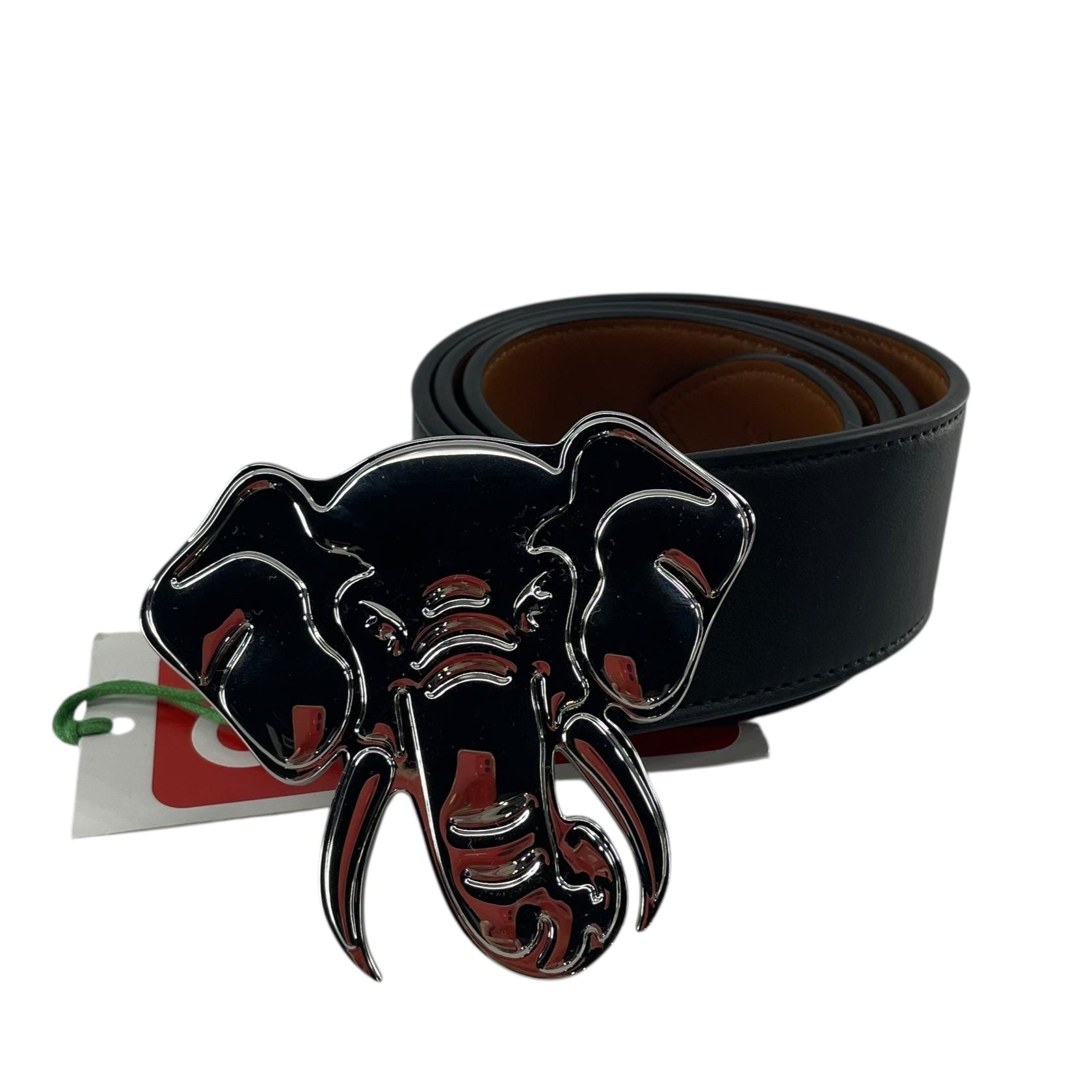 KENZO/Belt/Leather/BLK/SILVER ELEPHANT BUCKLE view 1