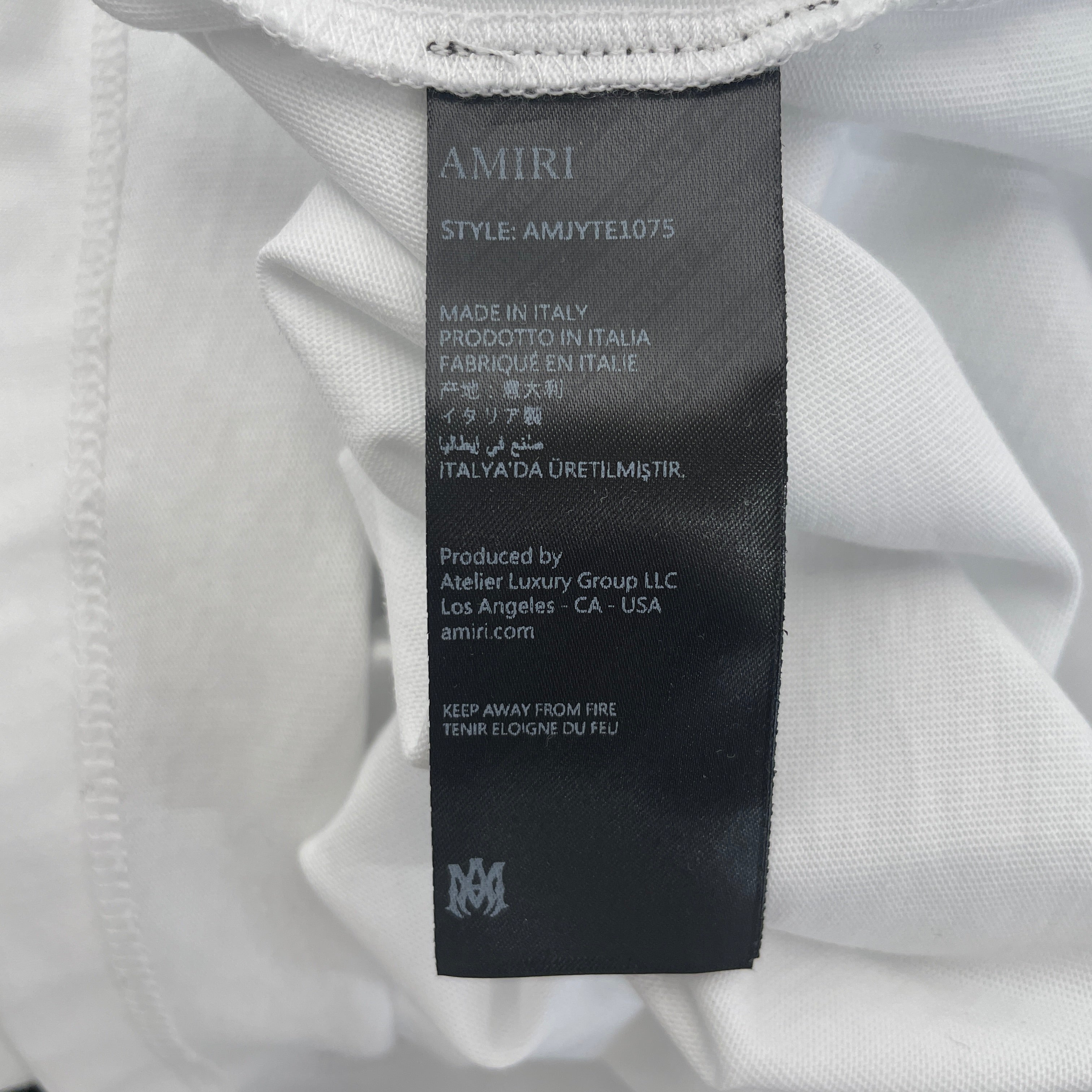 AMIRI/T-Shirt/S/Cotton/WHT/amiri arts district la cali view 4