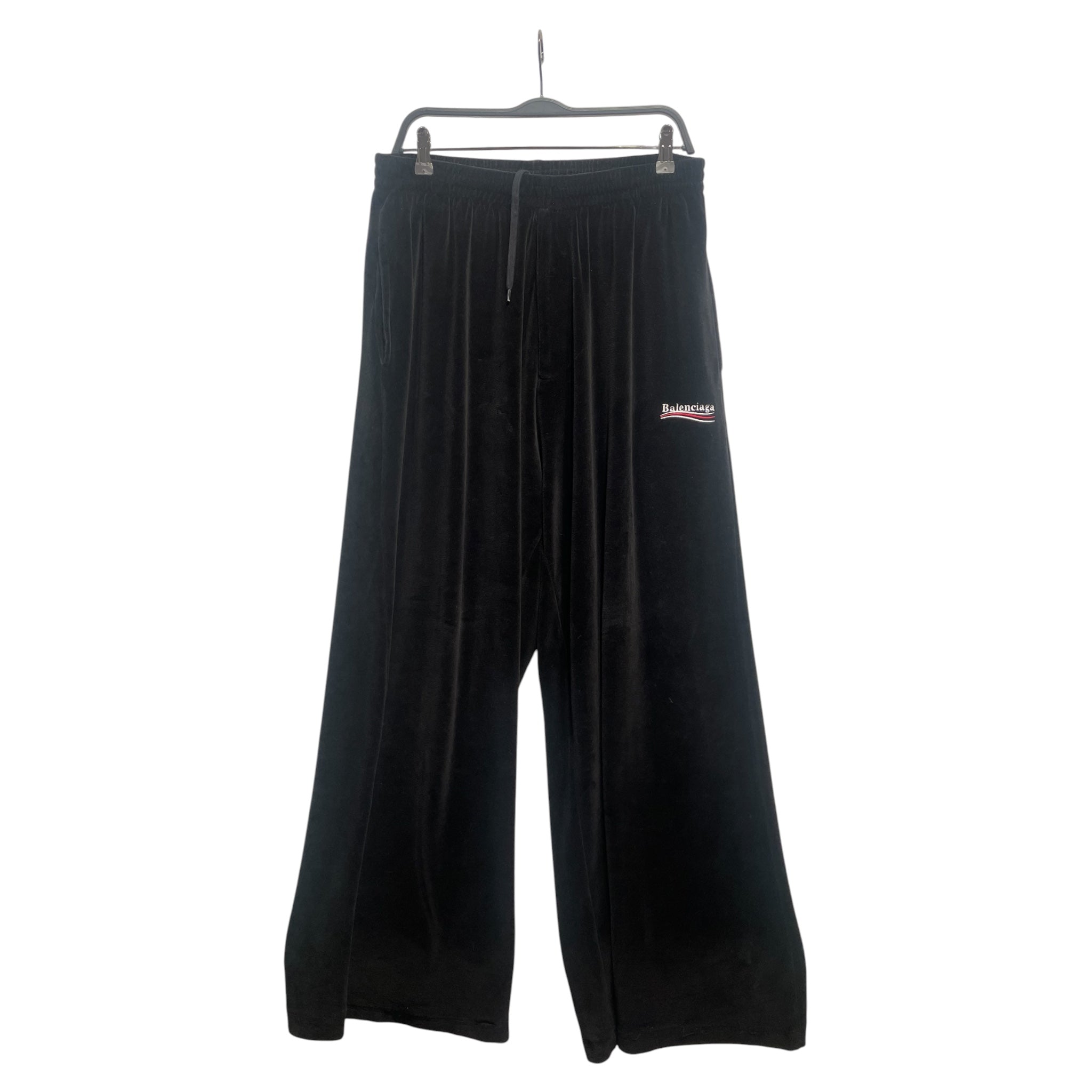 BALENCIAGA/Pants/S/Velour/BLK/Political Campaign view 1