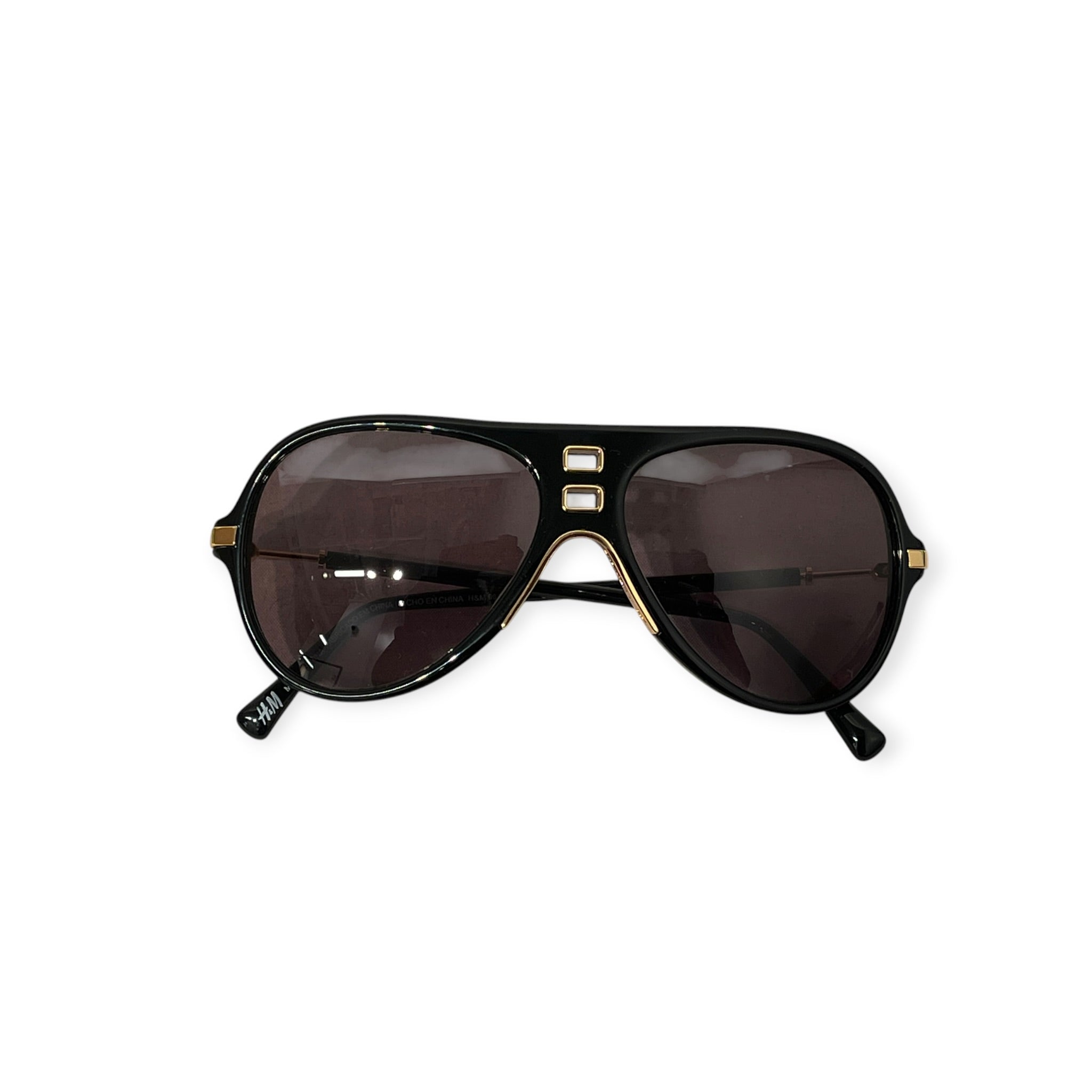 BALMAIN/H&M/Sunglasses/Plastic/BLK/L's/GOLD DETAILS view 1