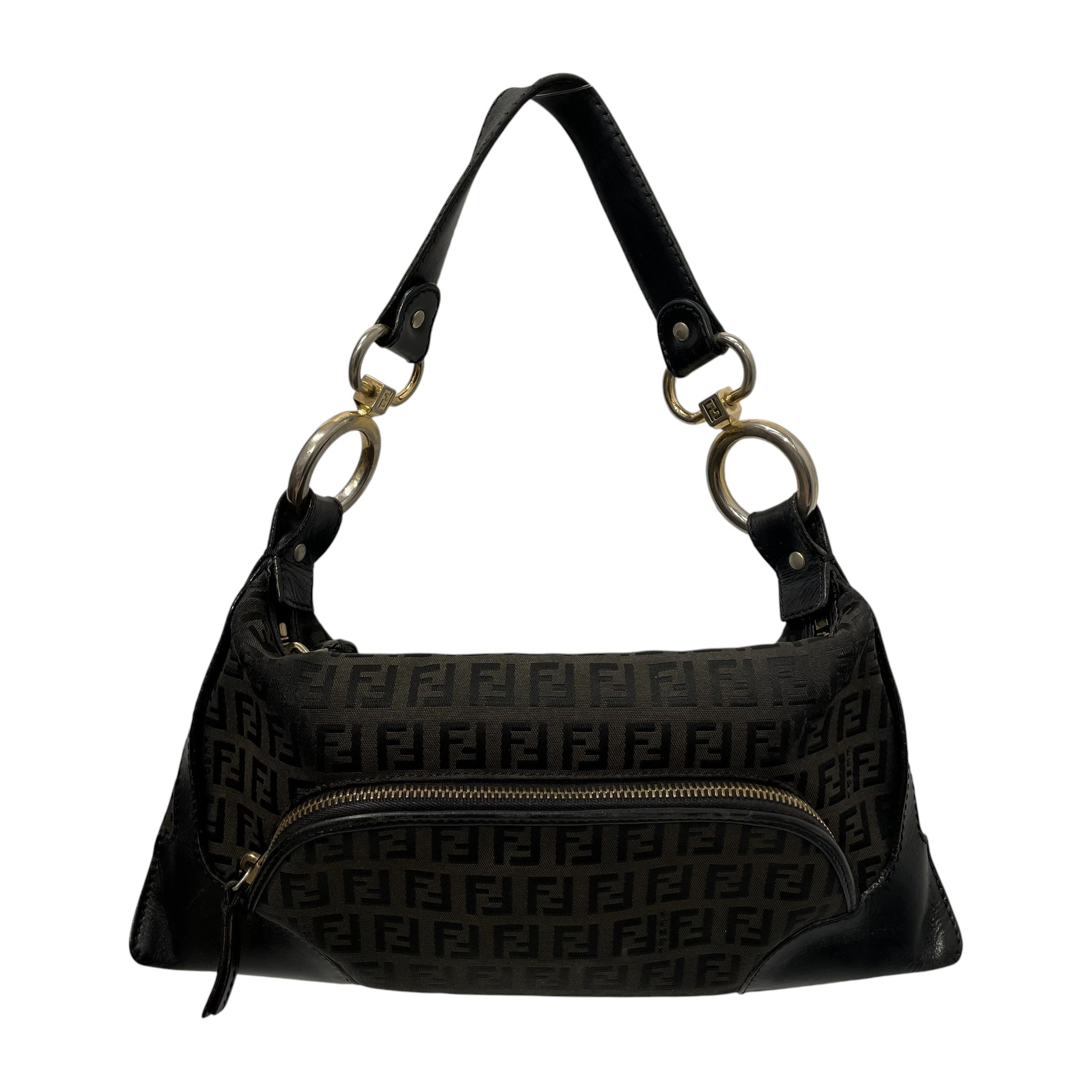 FENDI/Clutch Bag/Monogram/Leather/BLK/ZUCCHINO SHOULDER BAG view 1
