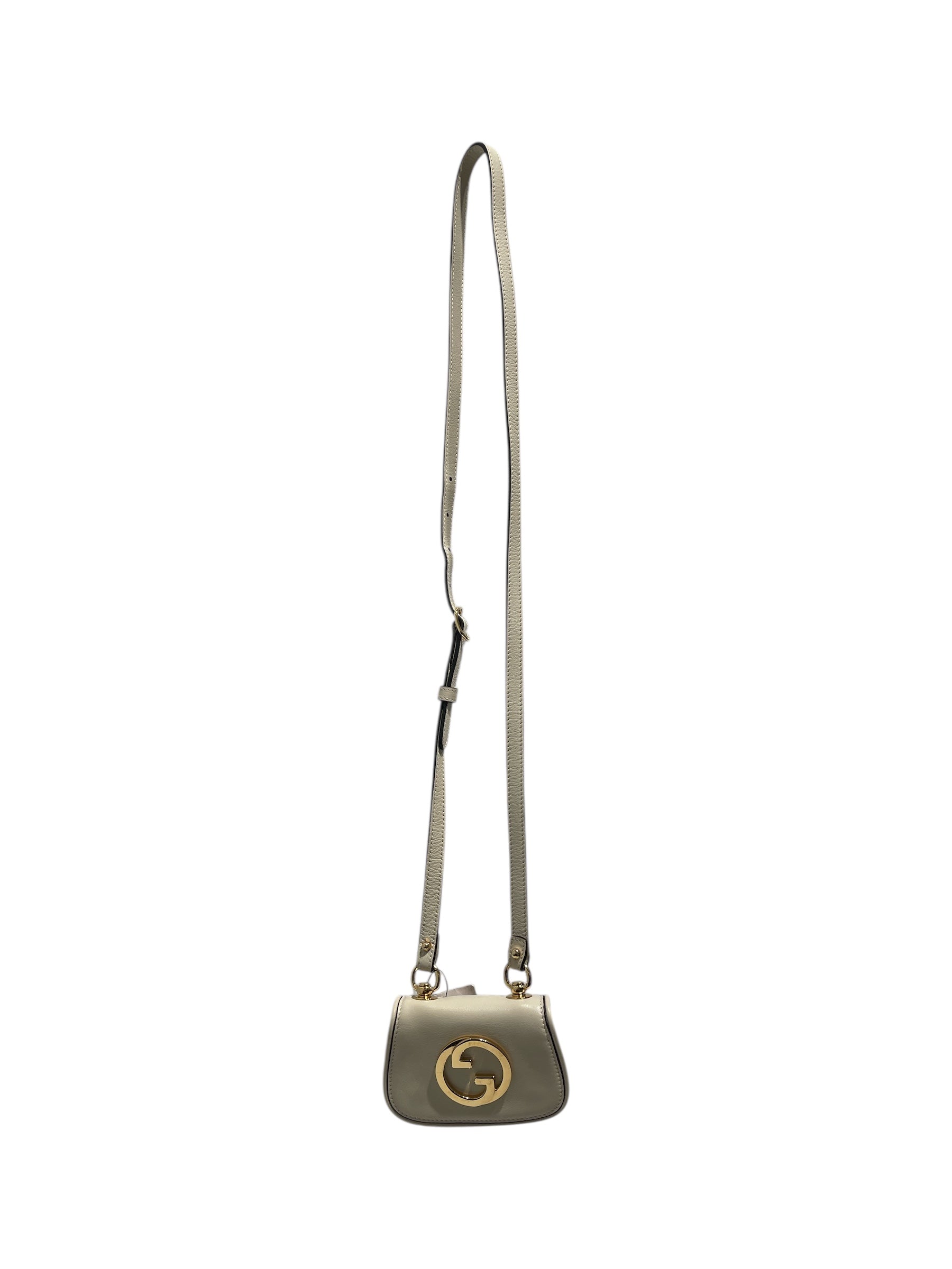GUCCI/Cross Body Bag/Leather/WHT/interlocking mini blondie view 1