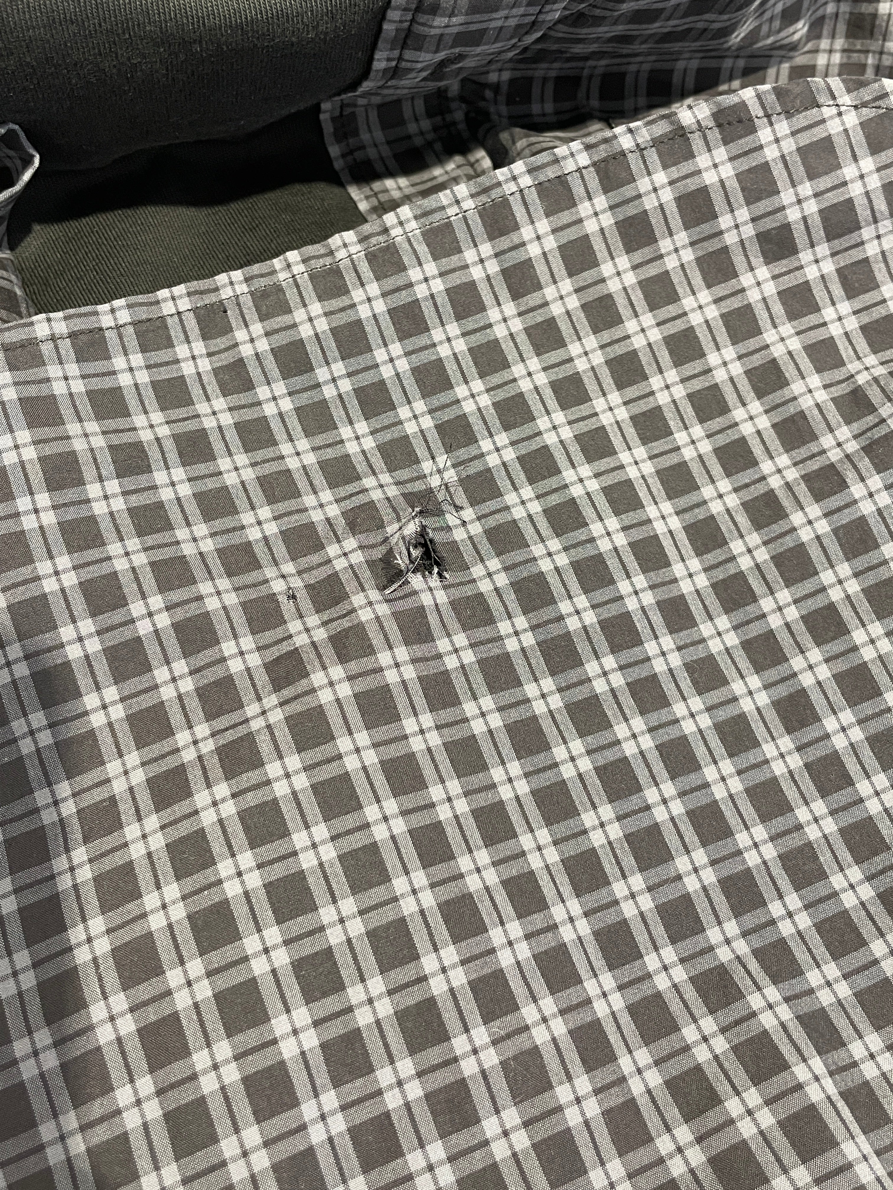 BALENCIAGA/LS Shirt/XXS/Cotton/NVY/Plaid/2022 LAYERED BUTTON UP view 5