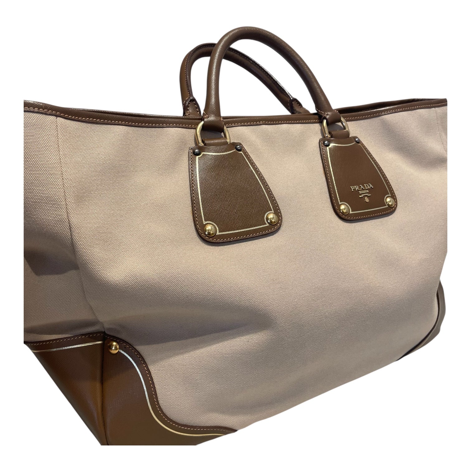 PRADA/Tote Bag/Cotton/BEG/Prada Saffiano Coir Breifcase view 6