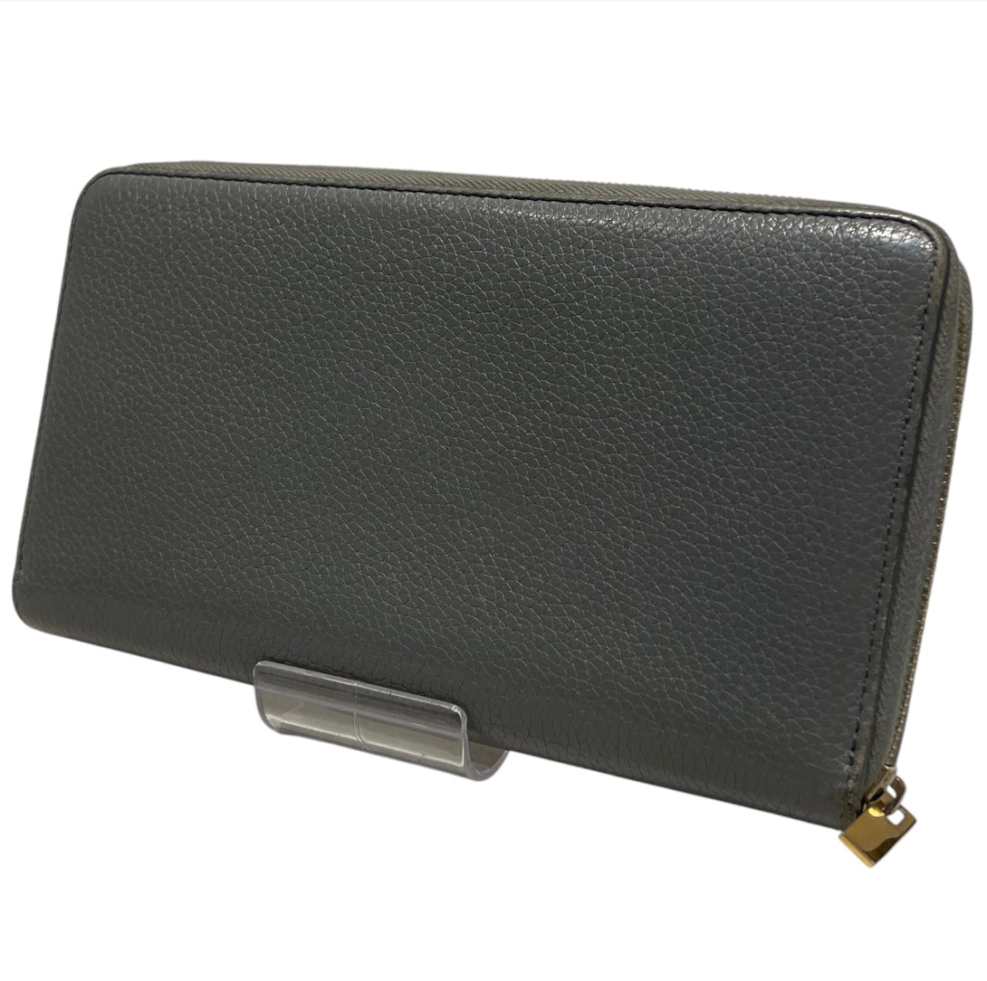 CELINE/Long Wallet/Leather/GRY/L's/ view 2
