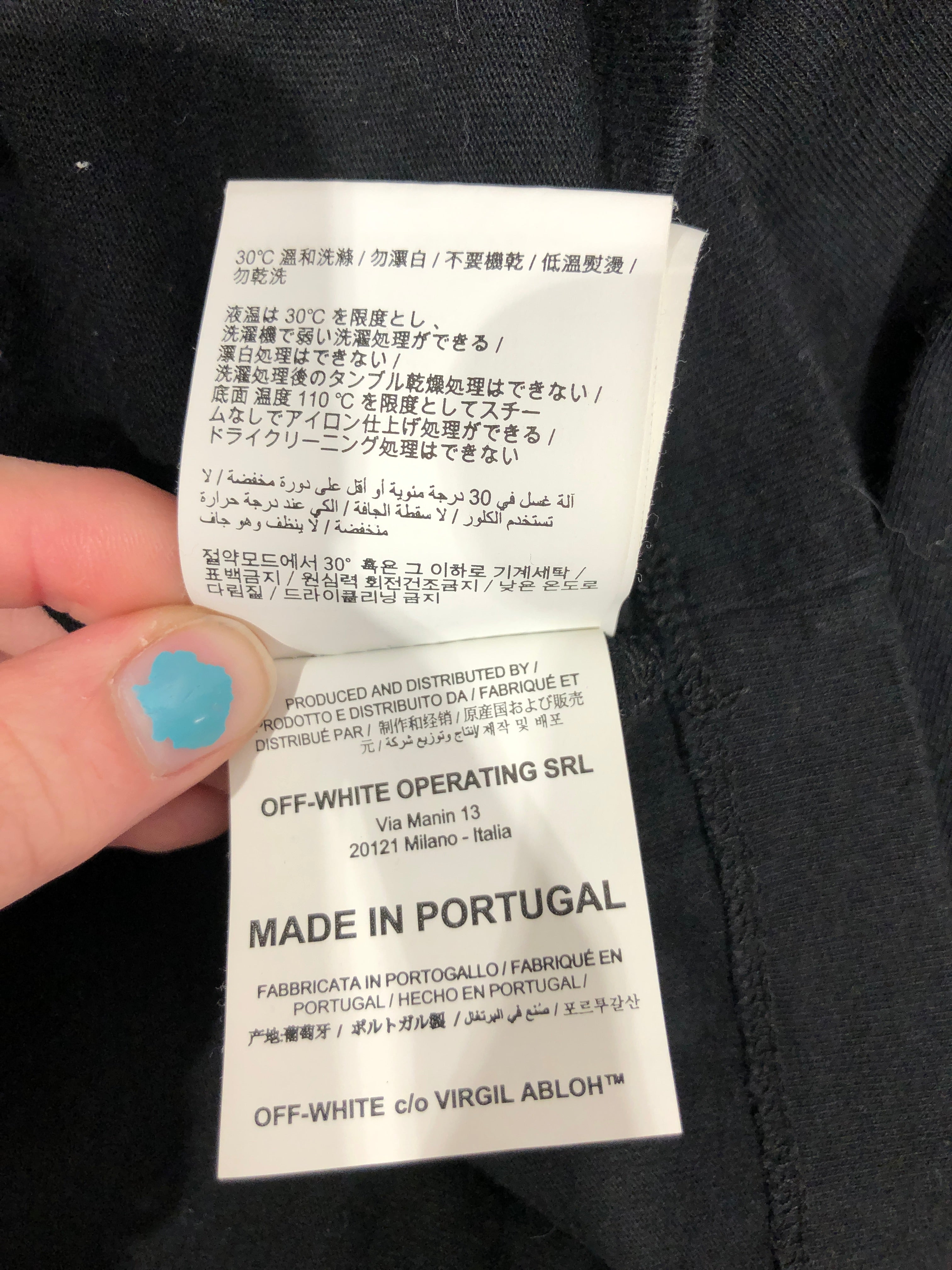 OFF-WHITE/T-Shirt/M/Cotton/BLK/Caravaggio Tee view 8