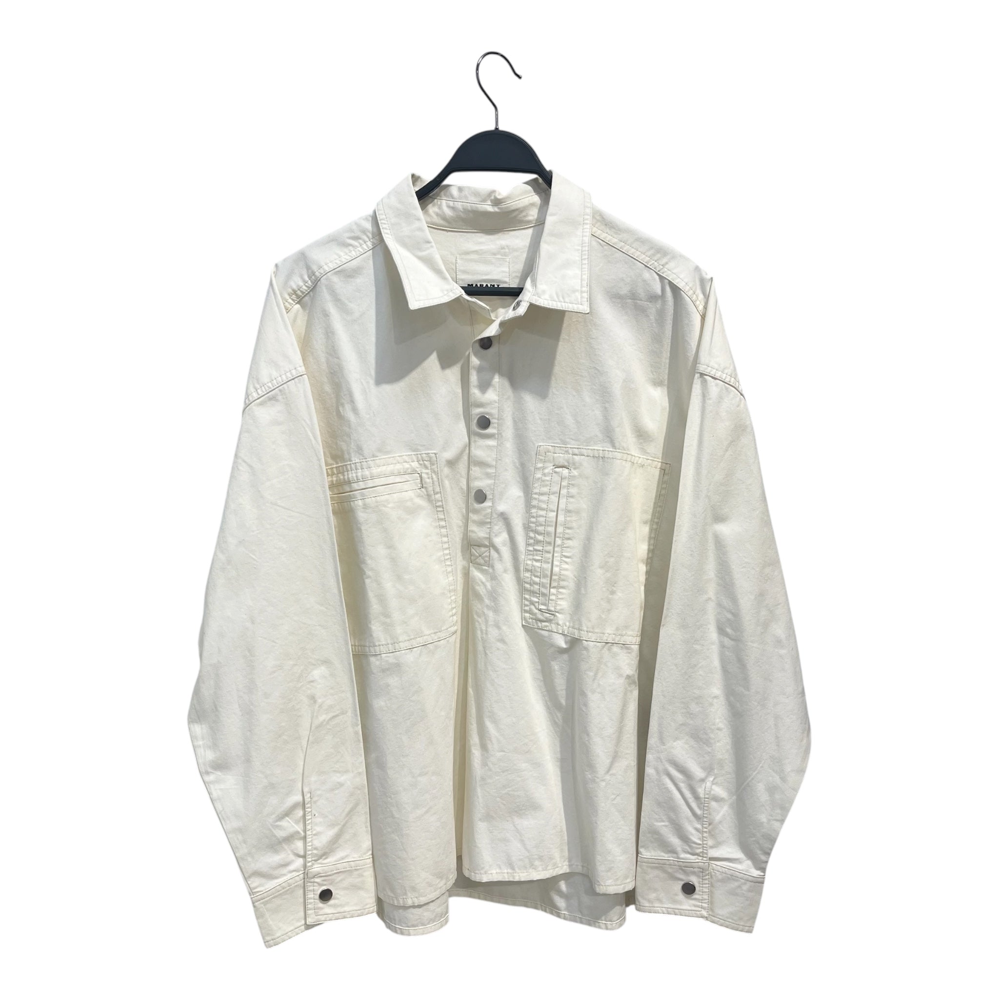 ISABEL MARANT/LS Shirt/XL/Cotton/WHT/TERRY SHIRT TWO FRONT POCKETS view 1