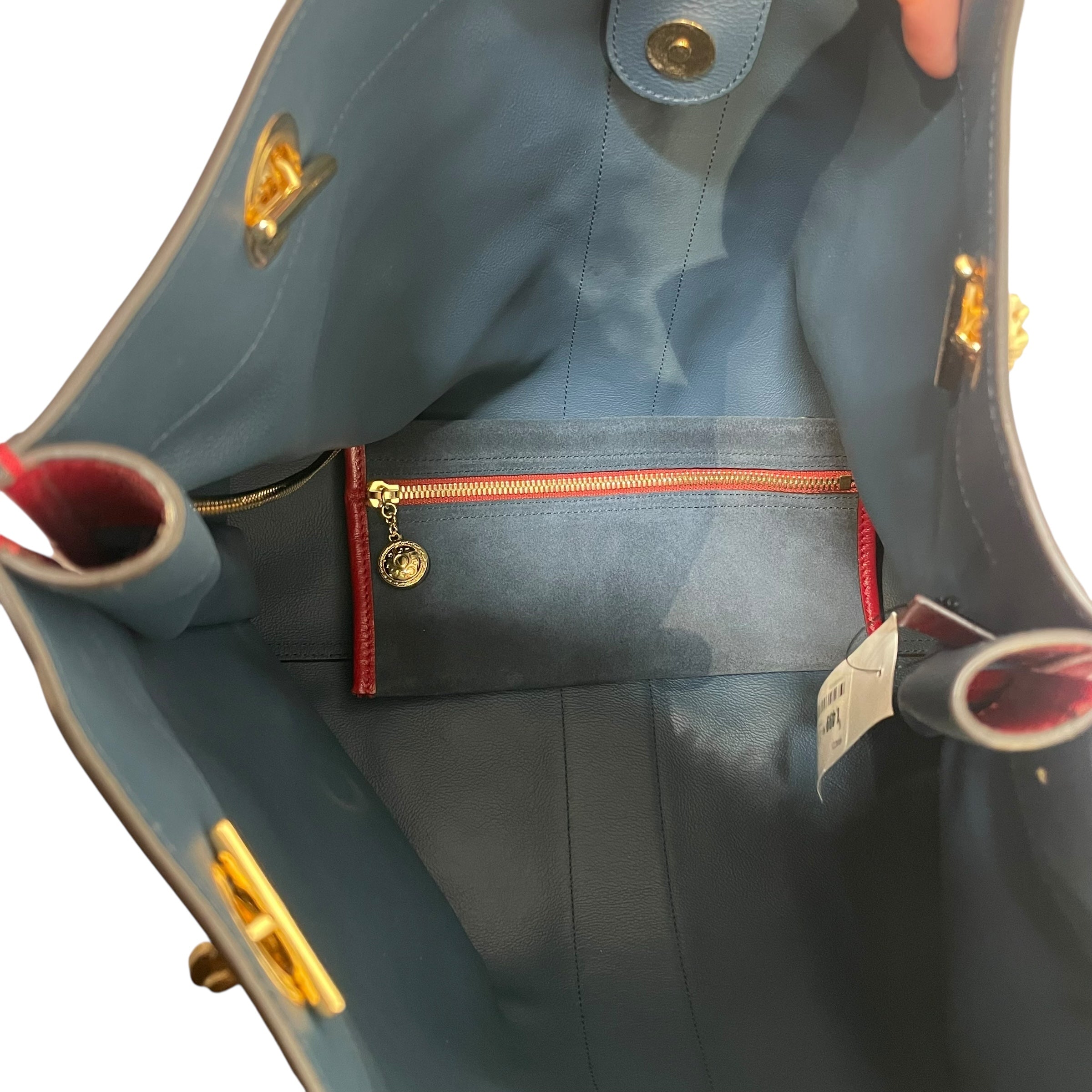 GUCCI/Tote Bag/Suede/BLU/rajah large leather tote view 4
