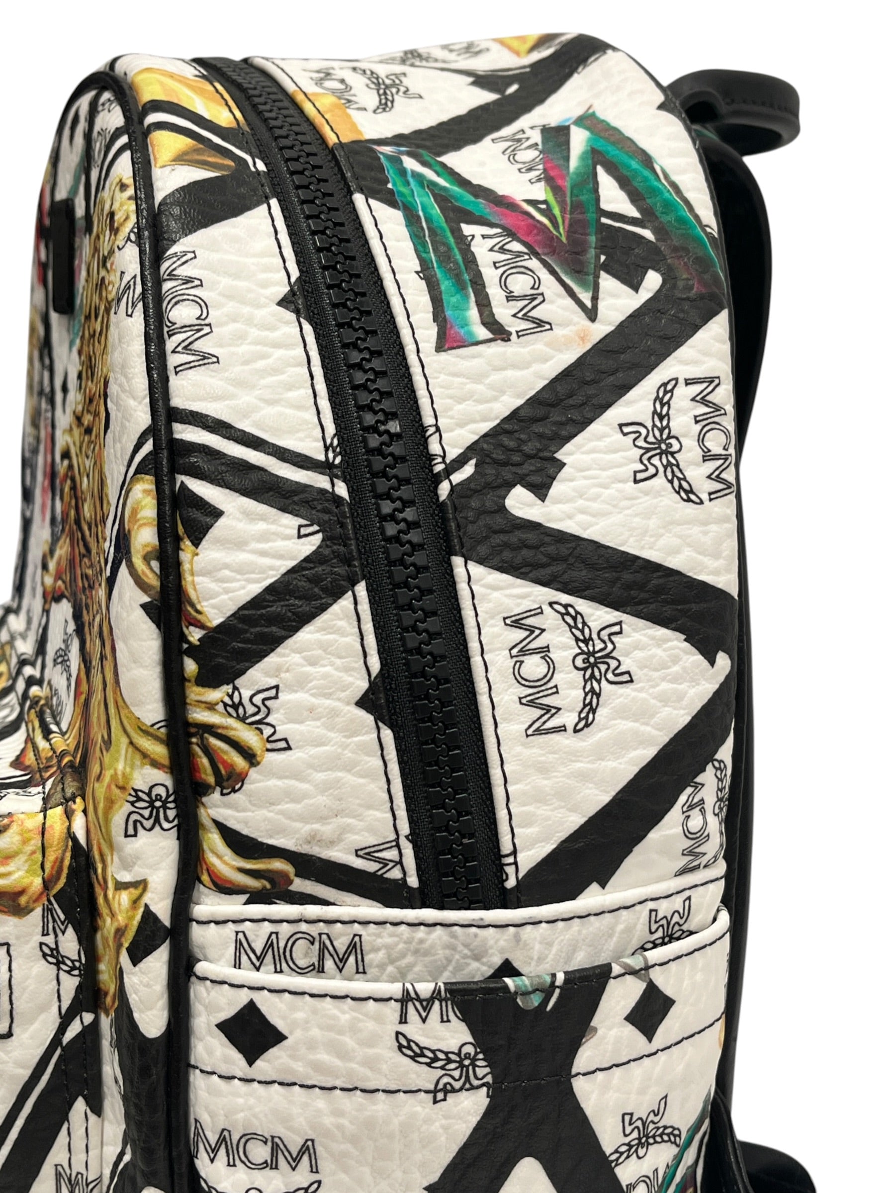 MCM/Backpack/All Over Print/Leather/WHT/ view 12