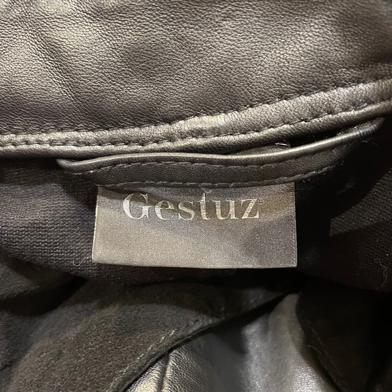 Gestuz/Leather Jkt/36/Leather/BLK/