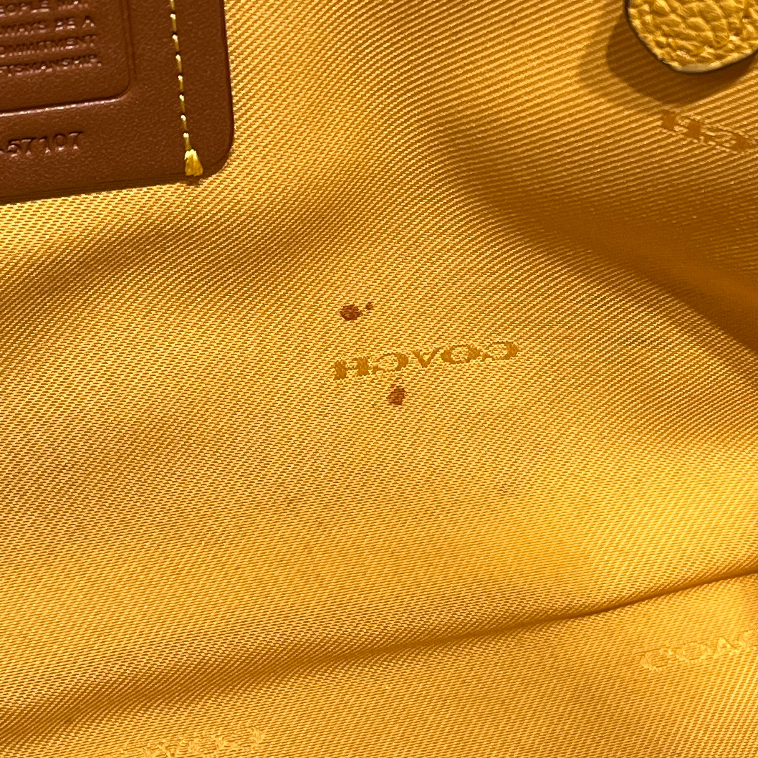 COACH/Hand Bag/Leather/YEL/LEATHER TOTE view 8