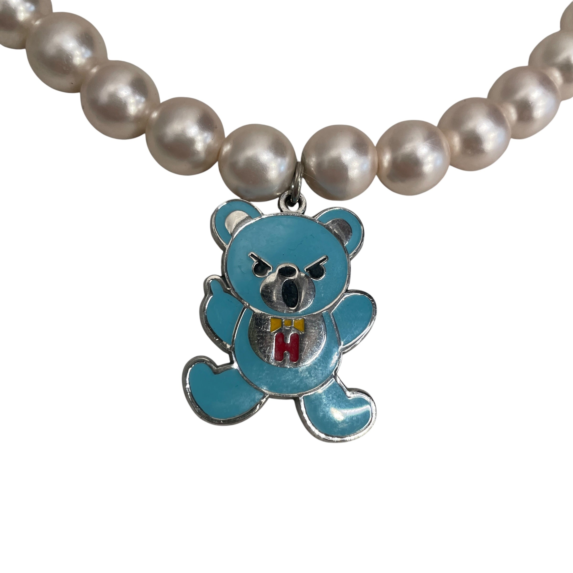 HYSTERIC GLAMOUR/Necklace/Pearl/BLU/BLIE BEAR W RED H view 2