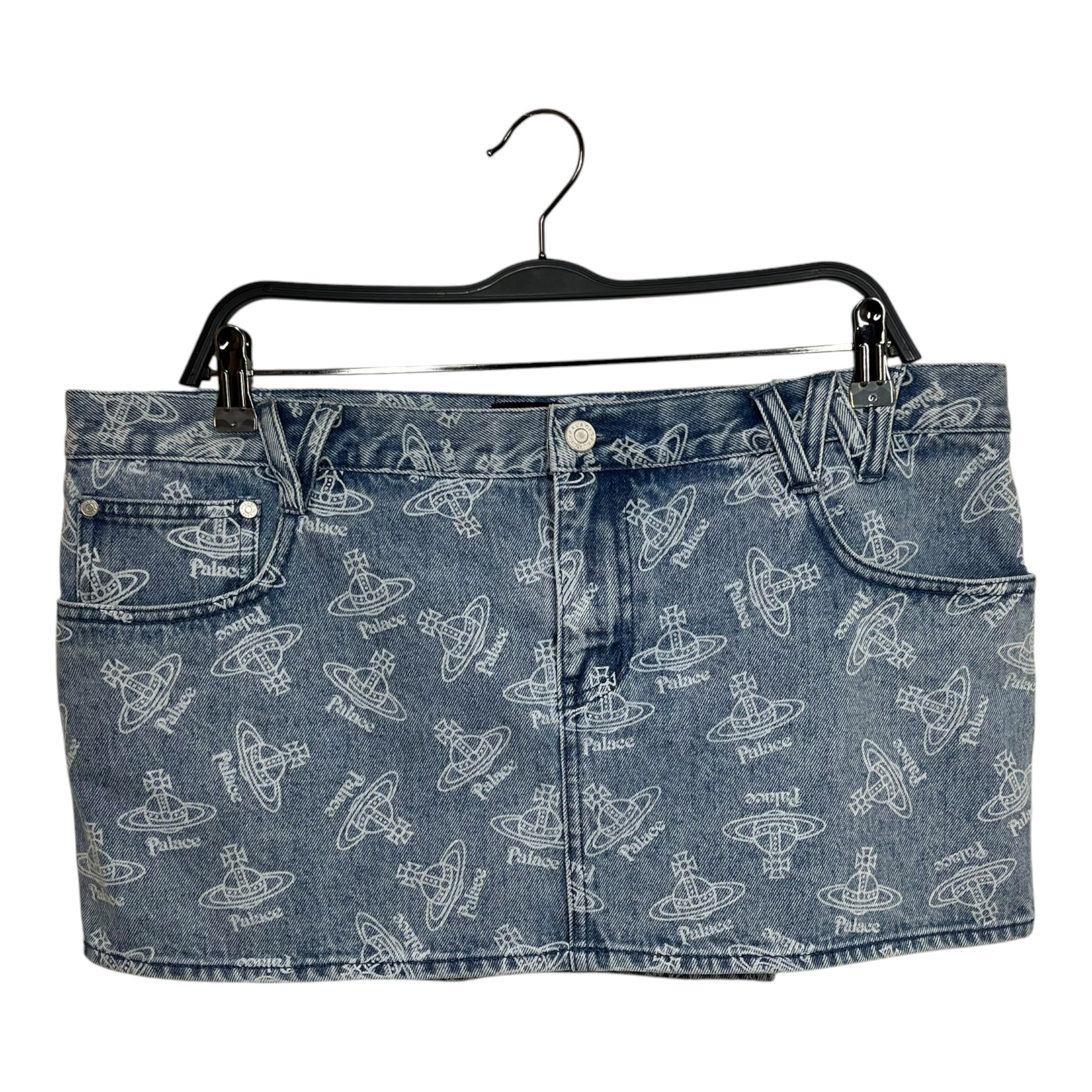 PALACE/Vivienne Westwood/Skirt/XL/All Over Print/Cotton/BLU/Mini Length/Monogram Logo Skirt view 1