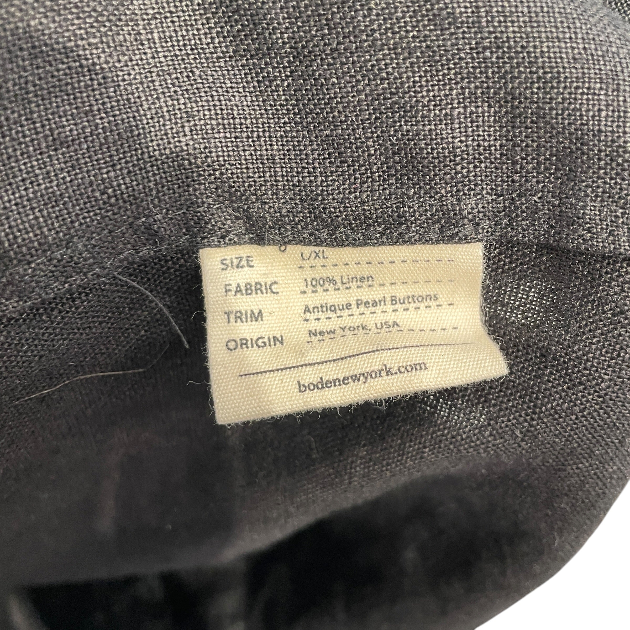 BODE/LS Shirt/L/XL/Linen/BLK/Graphic/ALL OVER BUTTONS "GOOD LUCK" view 4