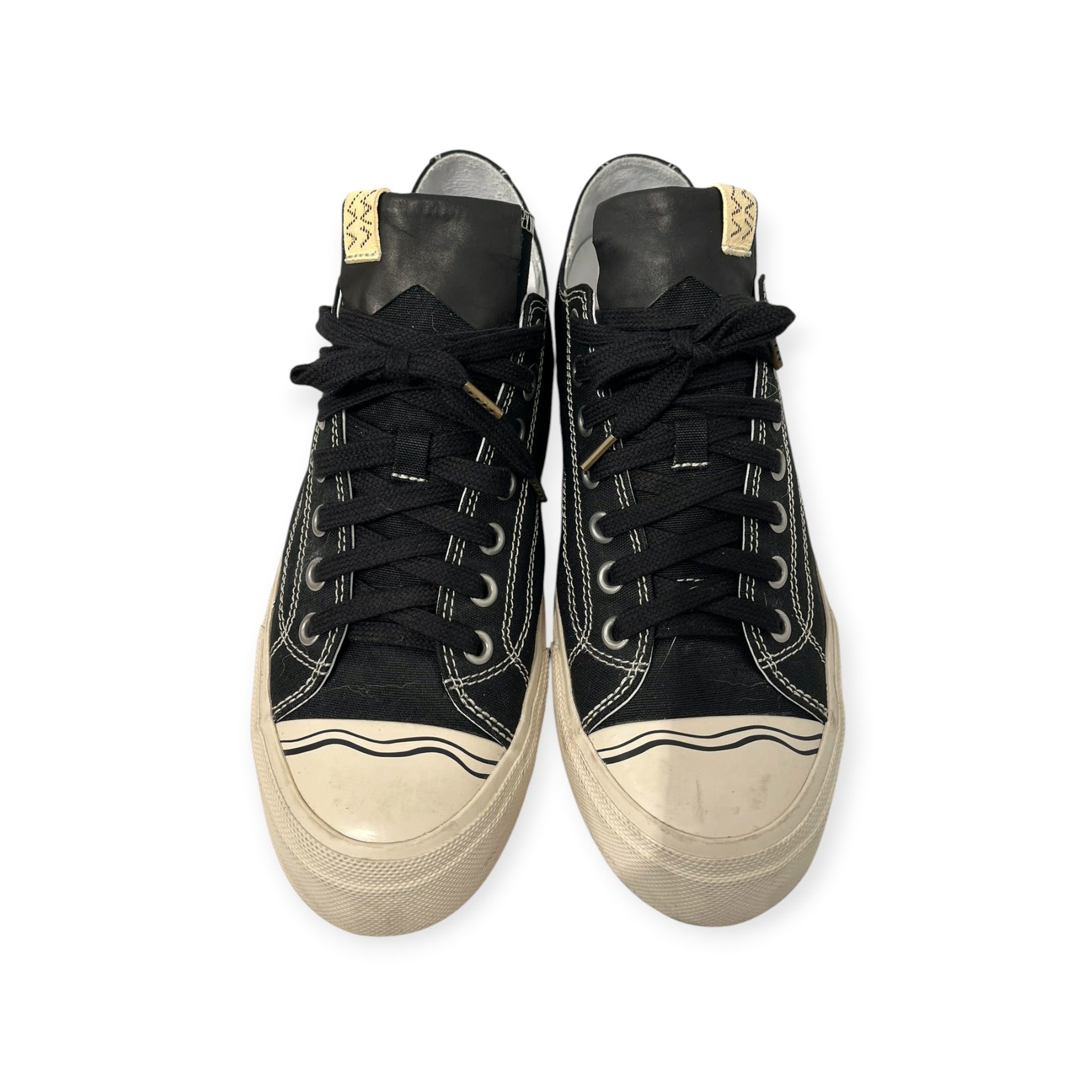 visvim/Low-Sneakers/US 9/Cotton/BLK/CON STYLE VIBRAM SQUIGGLE view 8