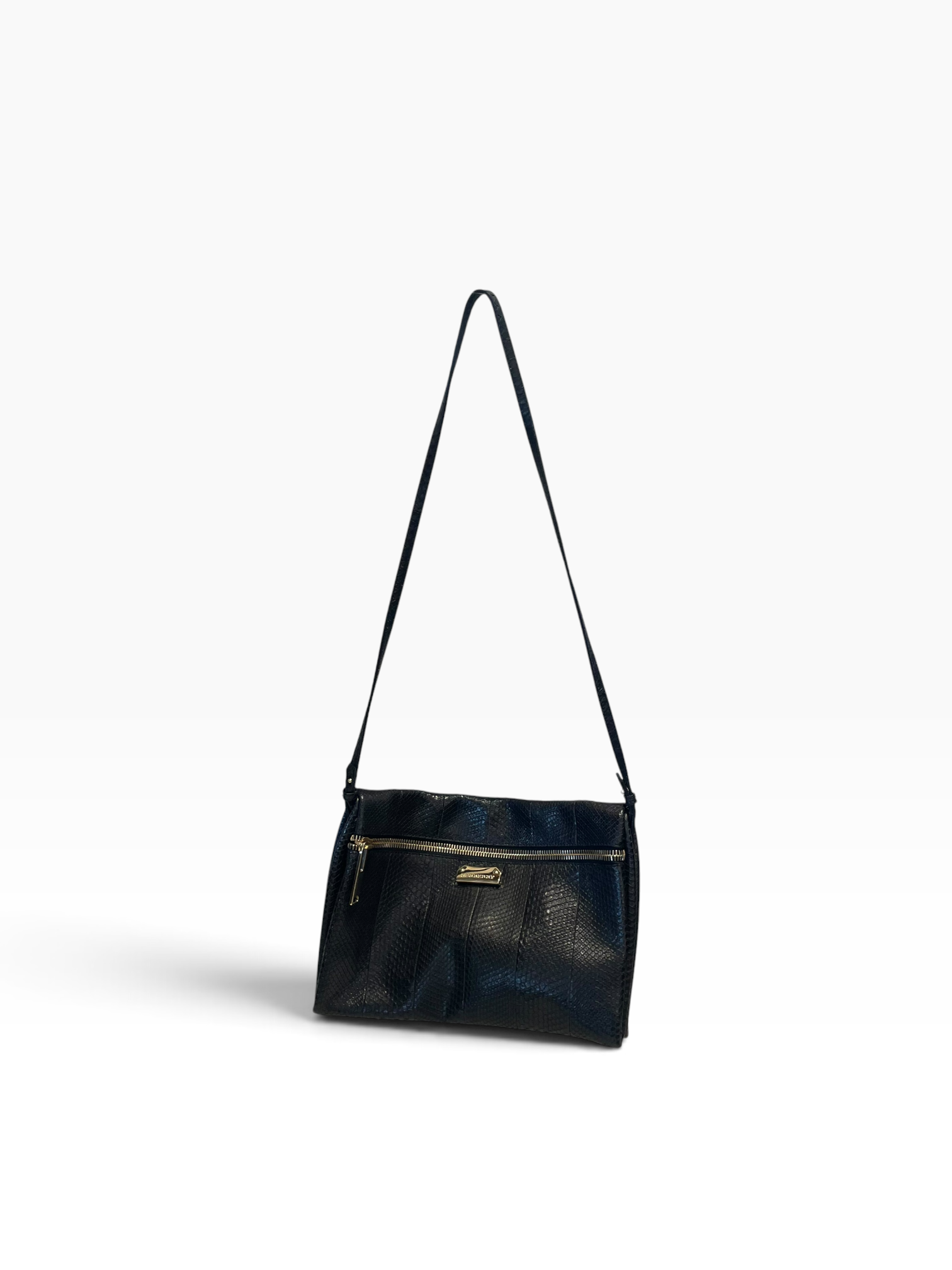 BURBERRY/Cross Body Bag/BLK/Snakeski Peyton Crossbody view 1