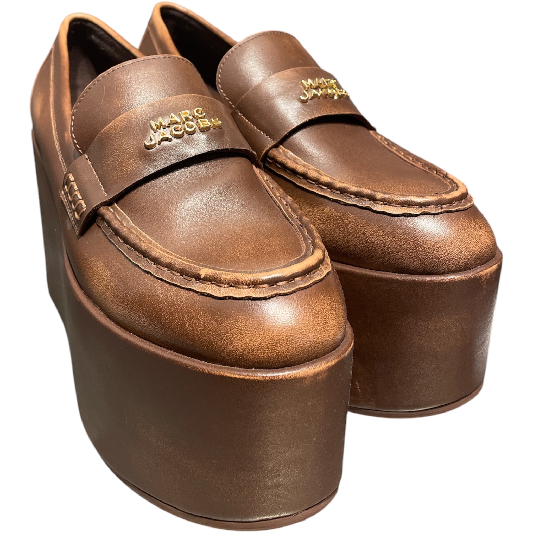 MARC JACOBS/Loafers/EU 39/Leather/BRW/Extra Tall Platform Loafers view 1