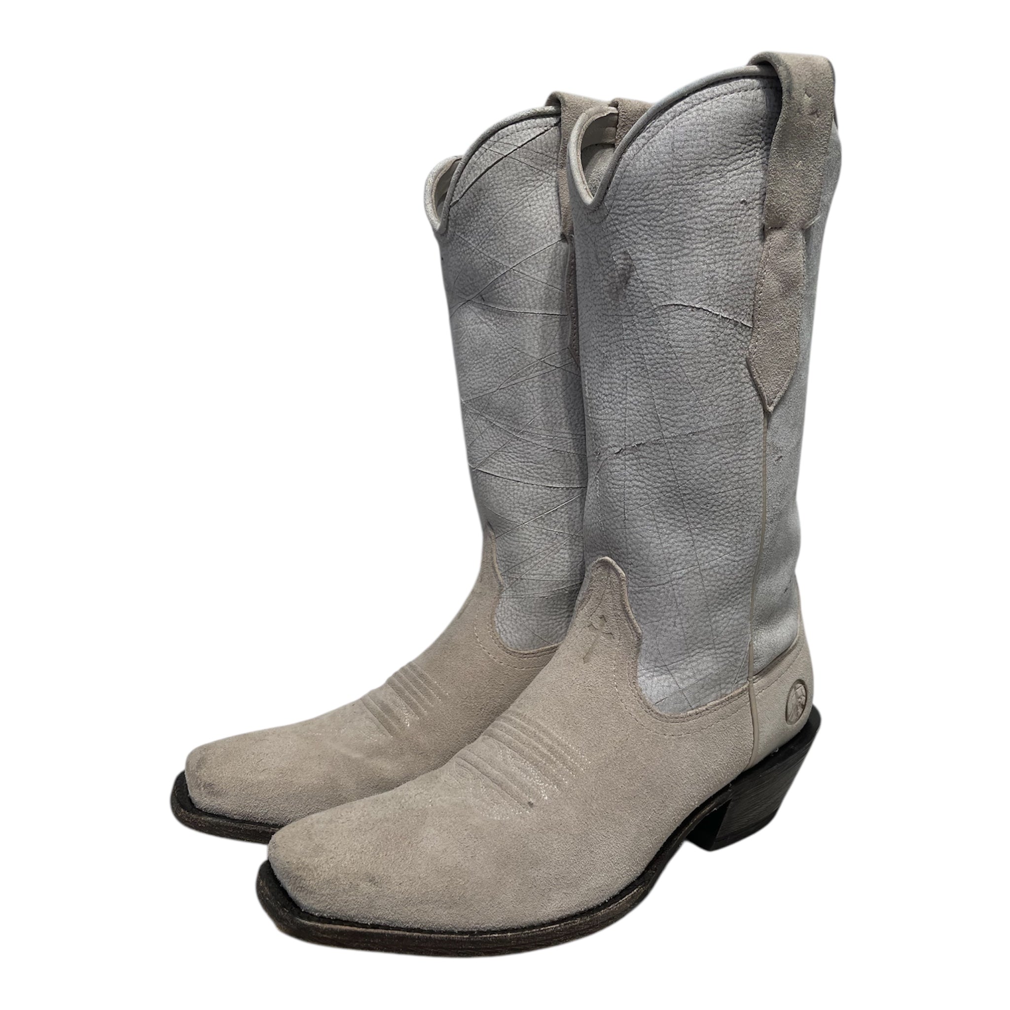 ARIAT/Cowboy Boots/US 11/Suede/CRM/CUSTOM BURNT ARIAT BOOTS view 1