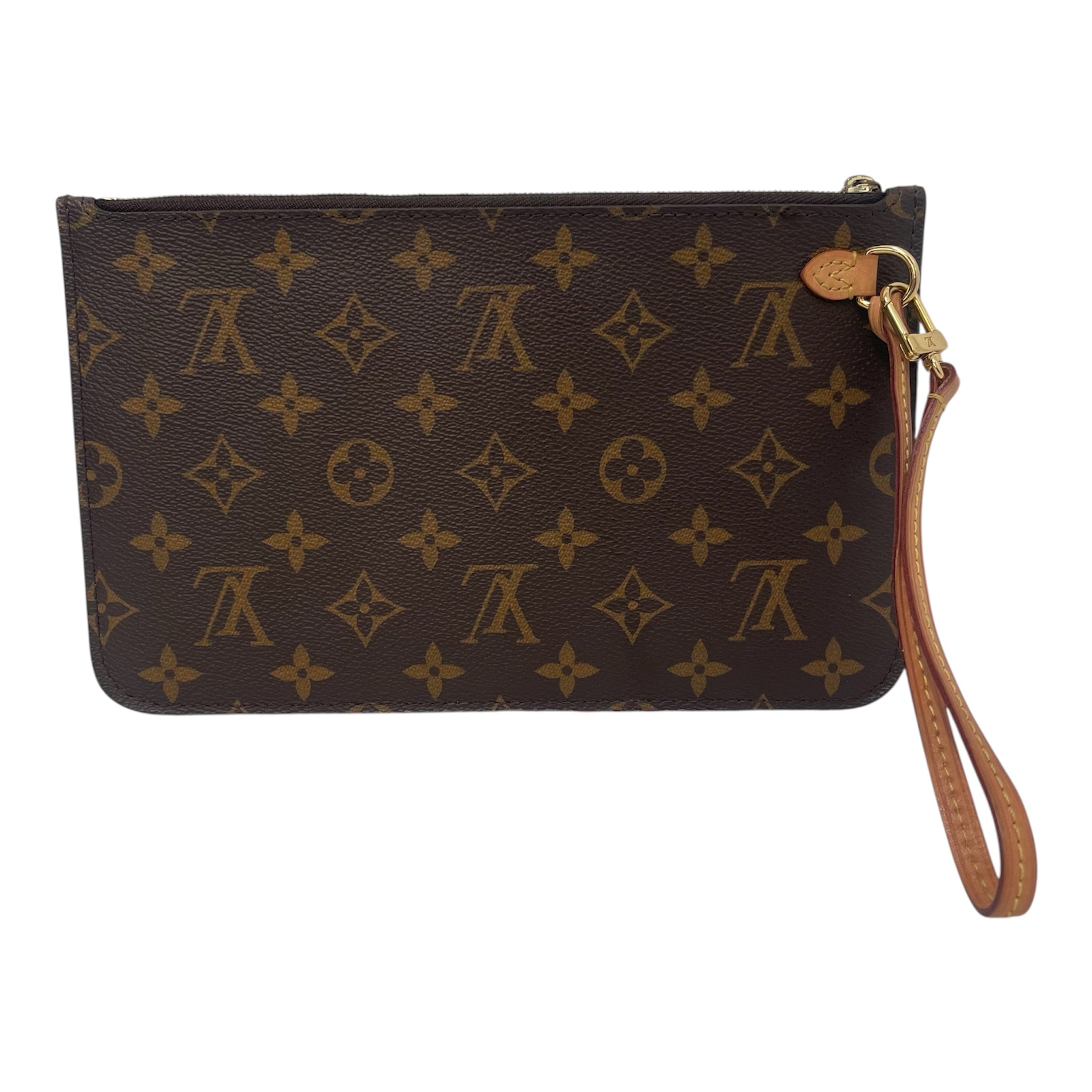 LOUIS VUITTON/Pouch/Monogram/Leather/BRW/BROWNWRISTLETTE