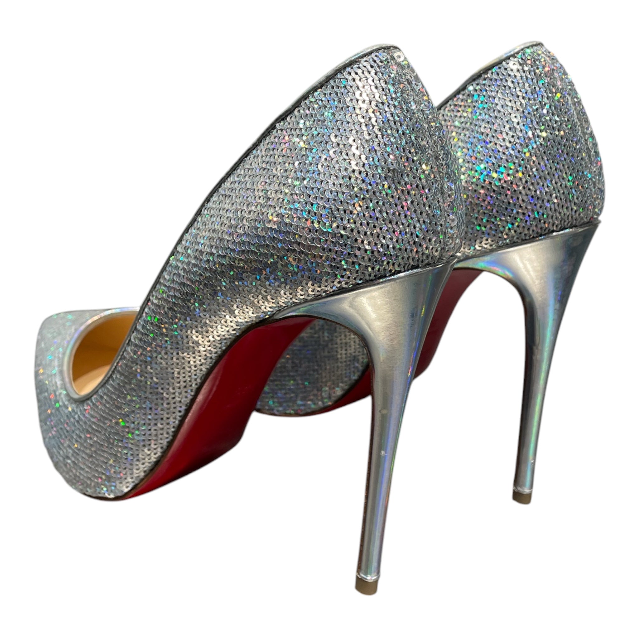 Christian Louboutin/Heels/EU 38.5/Glitter/SLV/So Kate Sequin Heels view 2