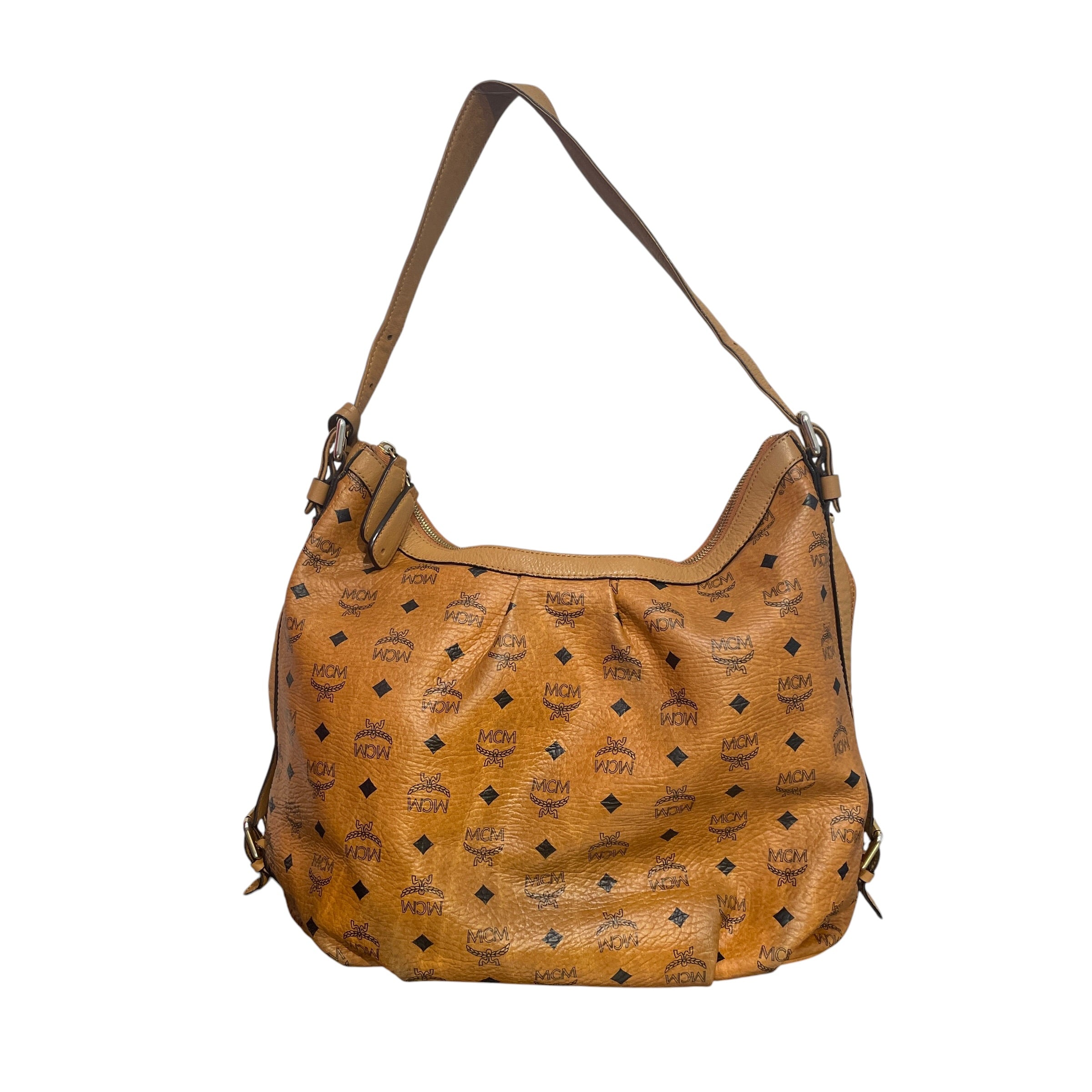 MCM/Tote Bag/Monogram/Leather/CML/Cognac Visetos Hobo view 2