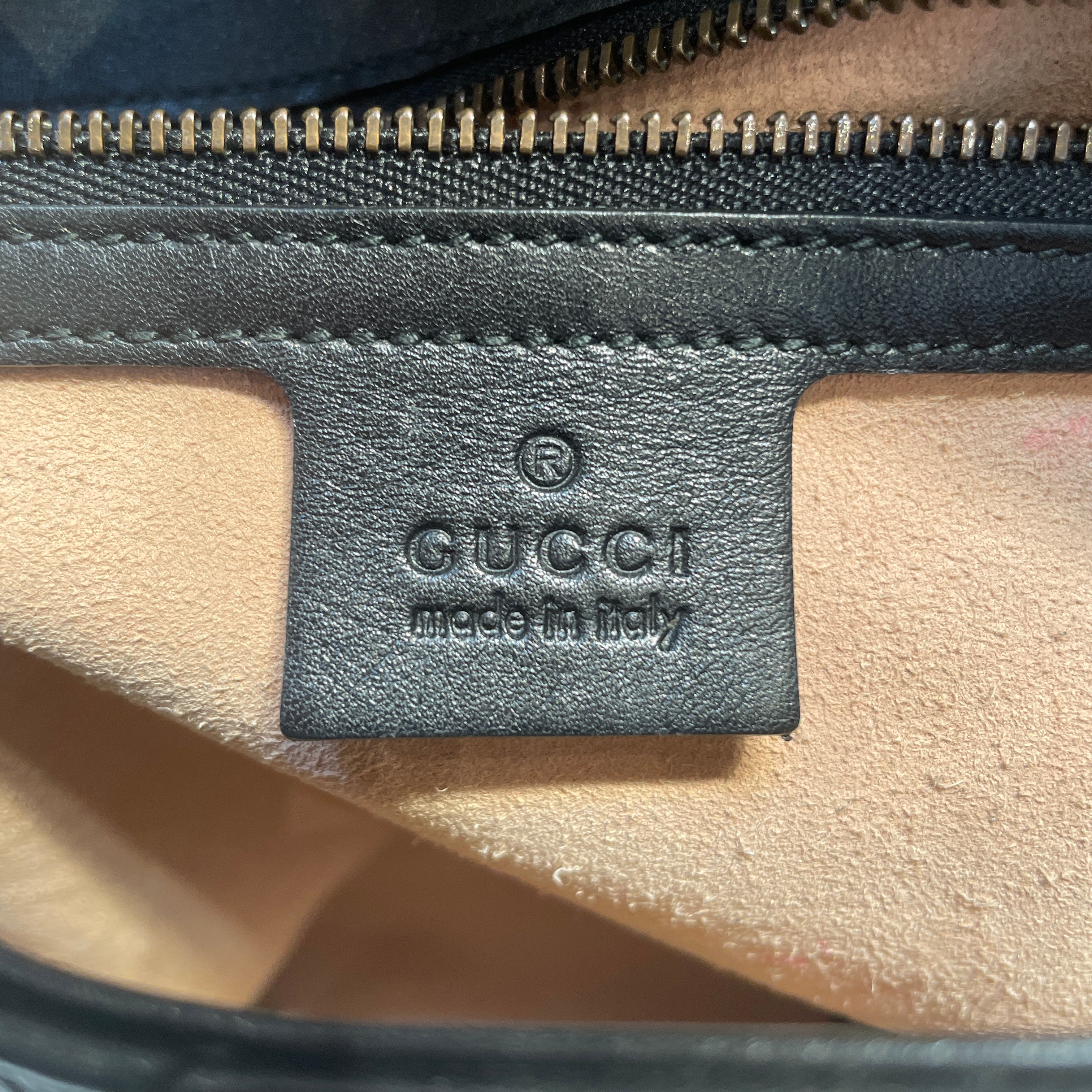 GUCCI/Cross Body Bag/Leather/BLK/Marmont Pearl Bag view 3