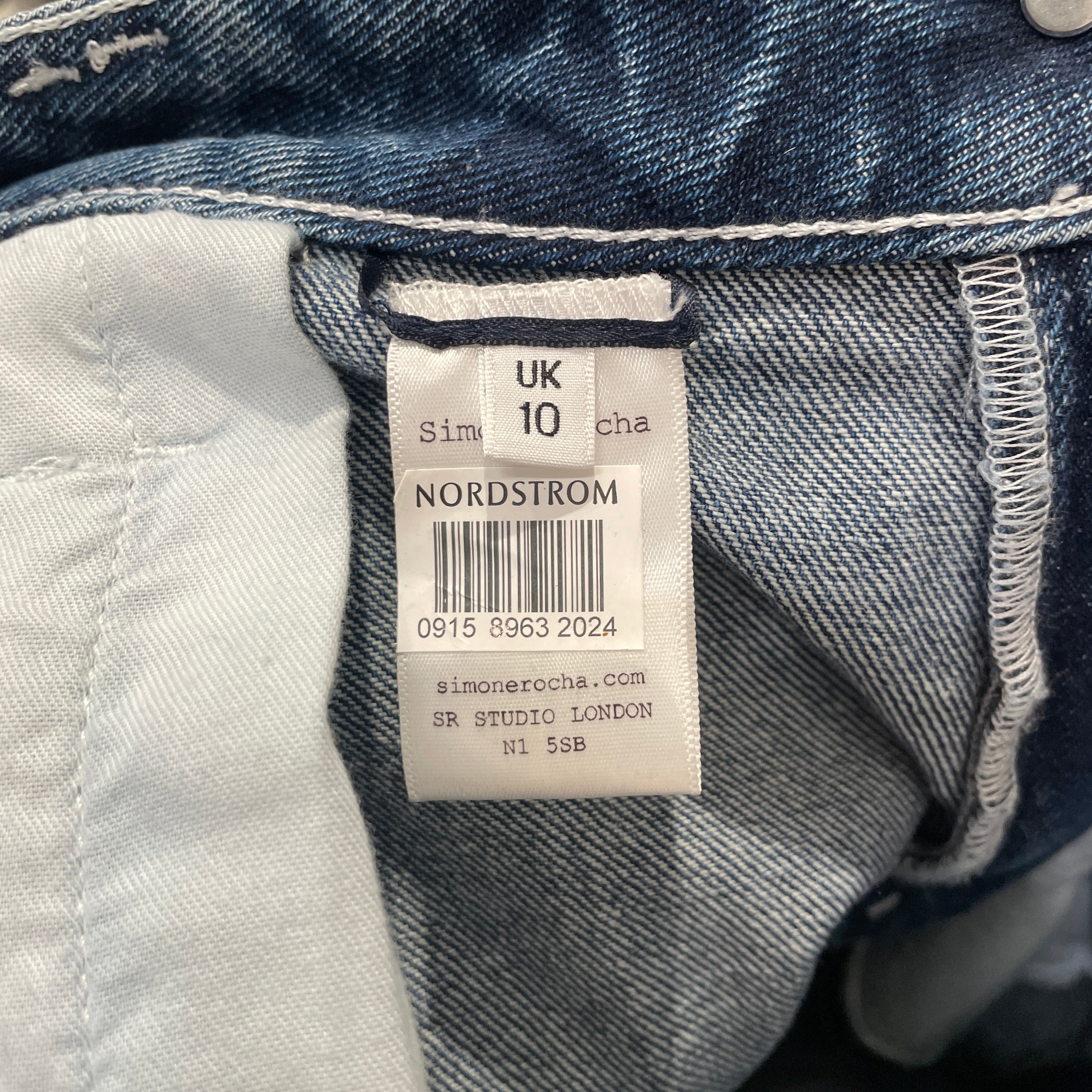 SIMONE ROCHA/Pants/10/Cotton/BLU/DISTRESSED RIPPED GLITTER view 4