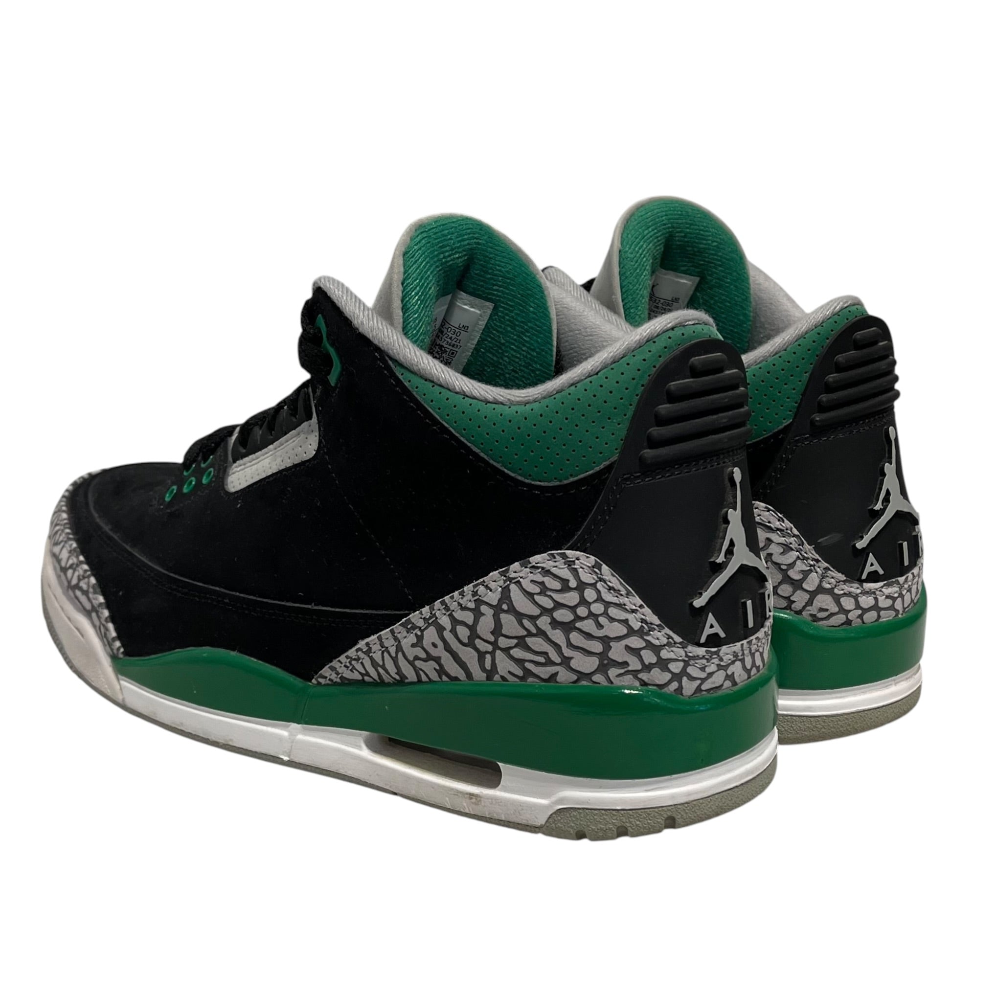NIKE/Hi-Sneakers/US 9.5/Cotton/BLK/Air Jordan 3 Retro in Pine Grn view 2