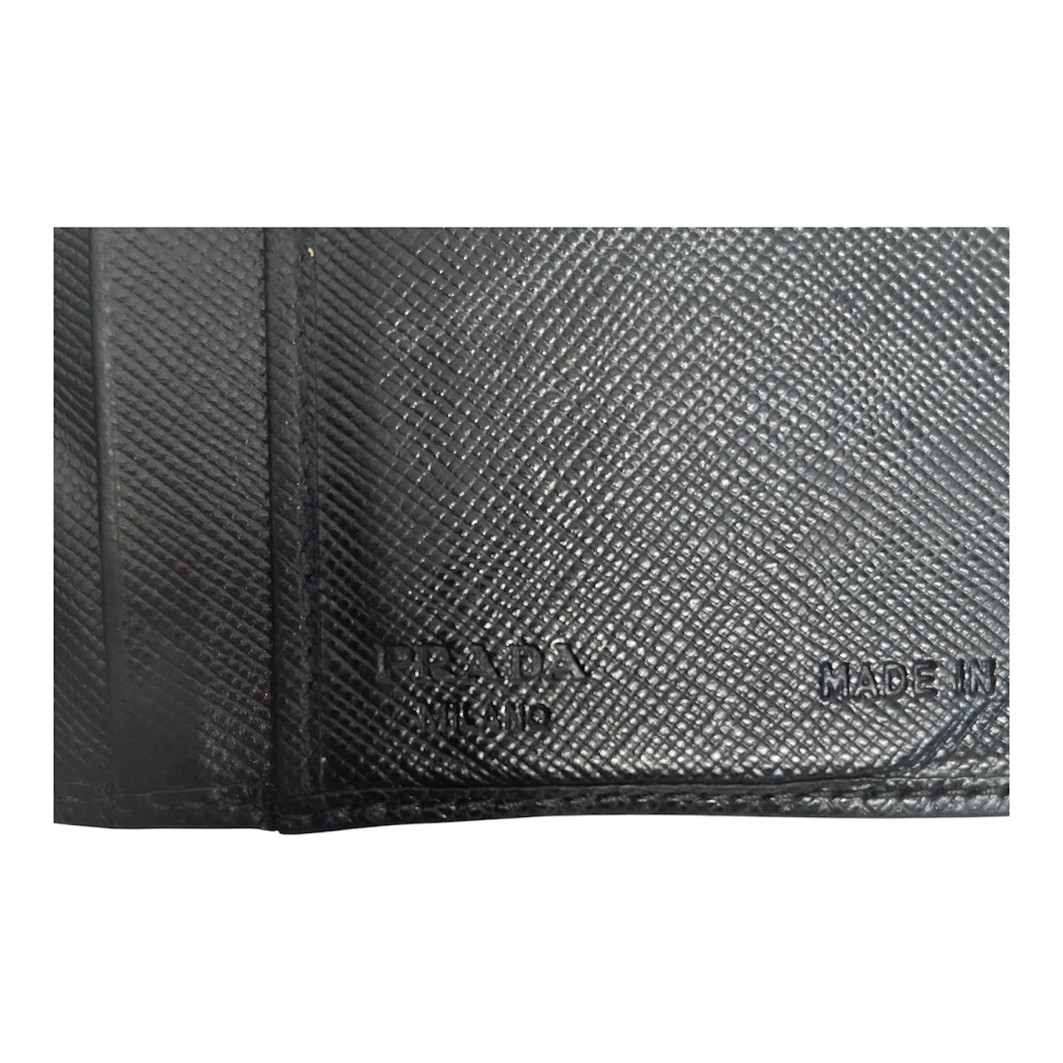 PRADA/Long Wallet/Leather/BLK/M's/BIFOLD LONG CARD HOLDER view 4
