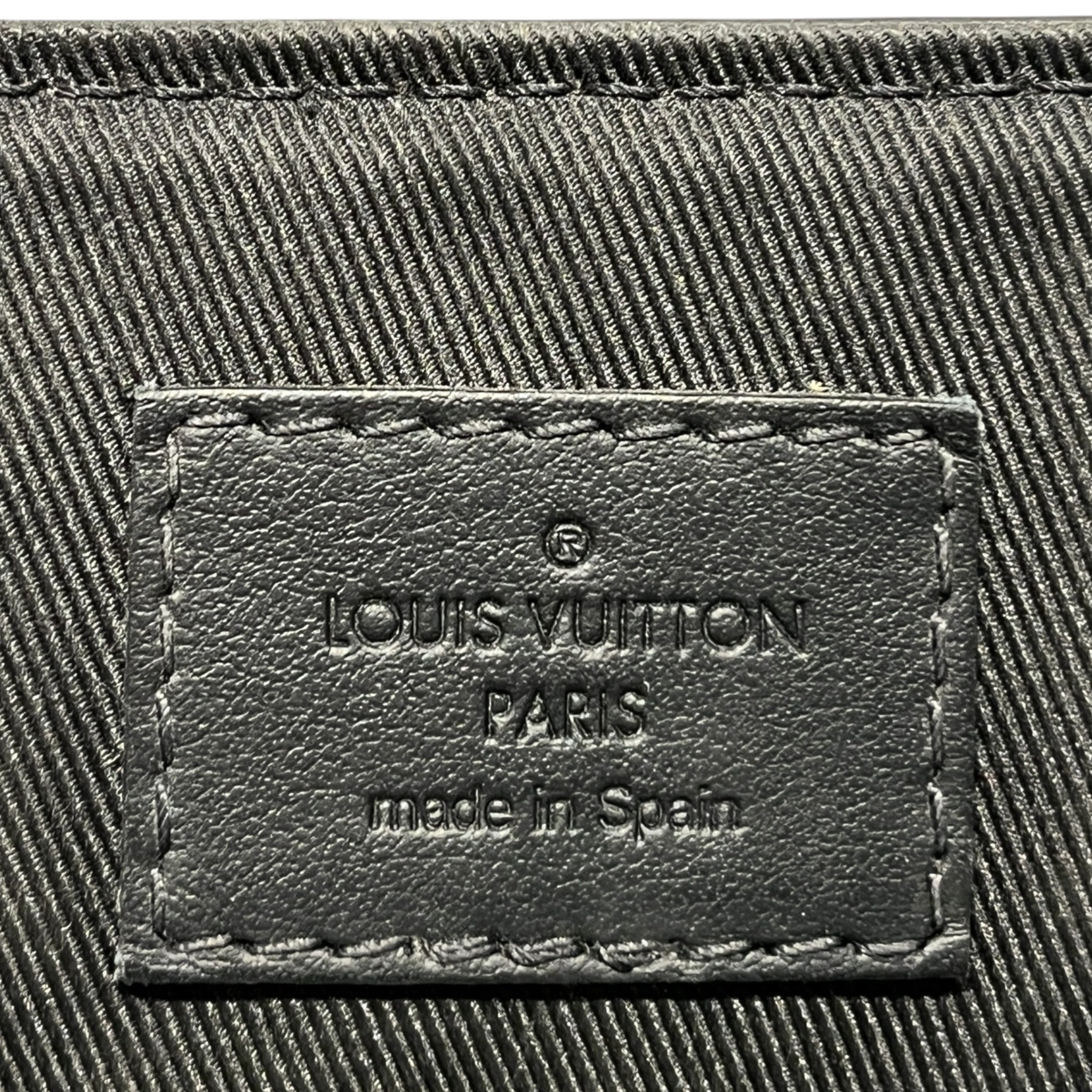 LOUIS VUITTON/Cross Body Bag/Cowhide/BLK/Leather Aerogram Takeoff view 5