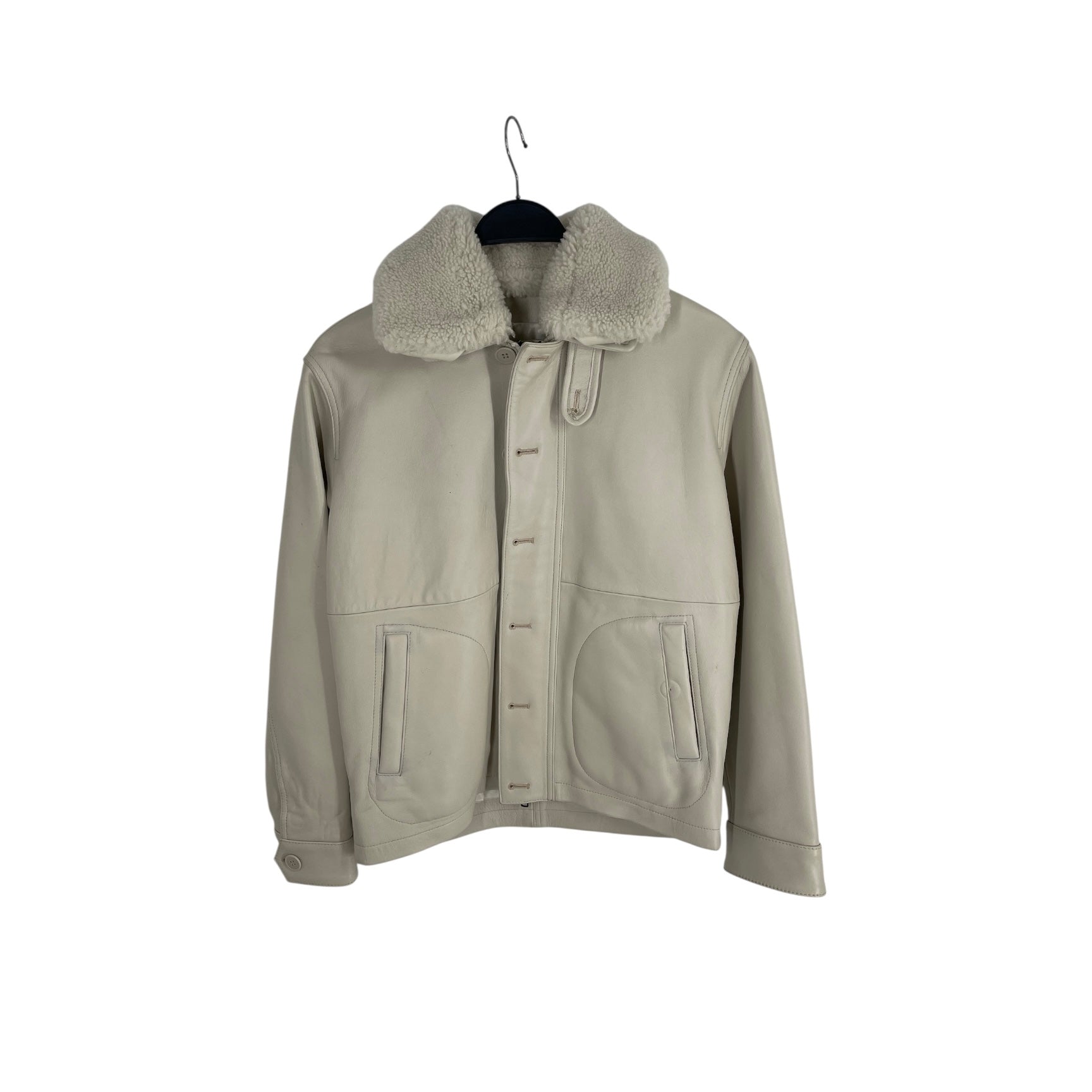 AIME LEON DORE/Leather Jkt/XS/Leather/CRM/FW23 DECK JACKET BONE WHITE view 1