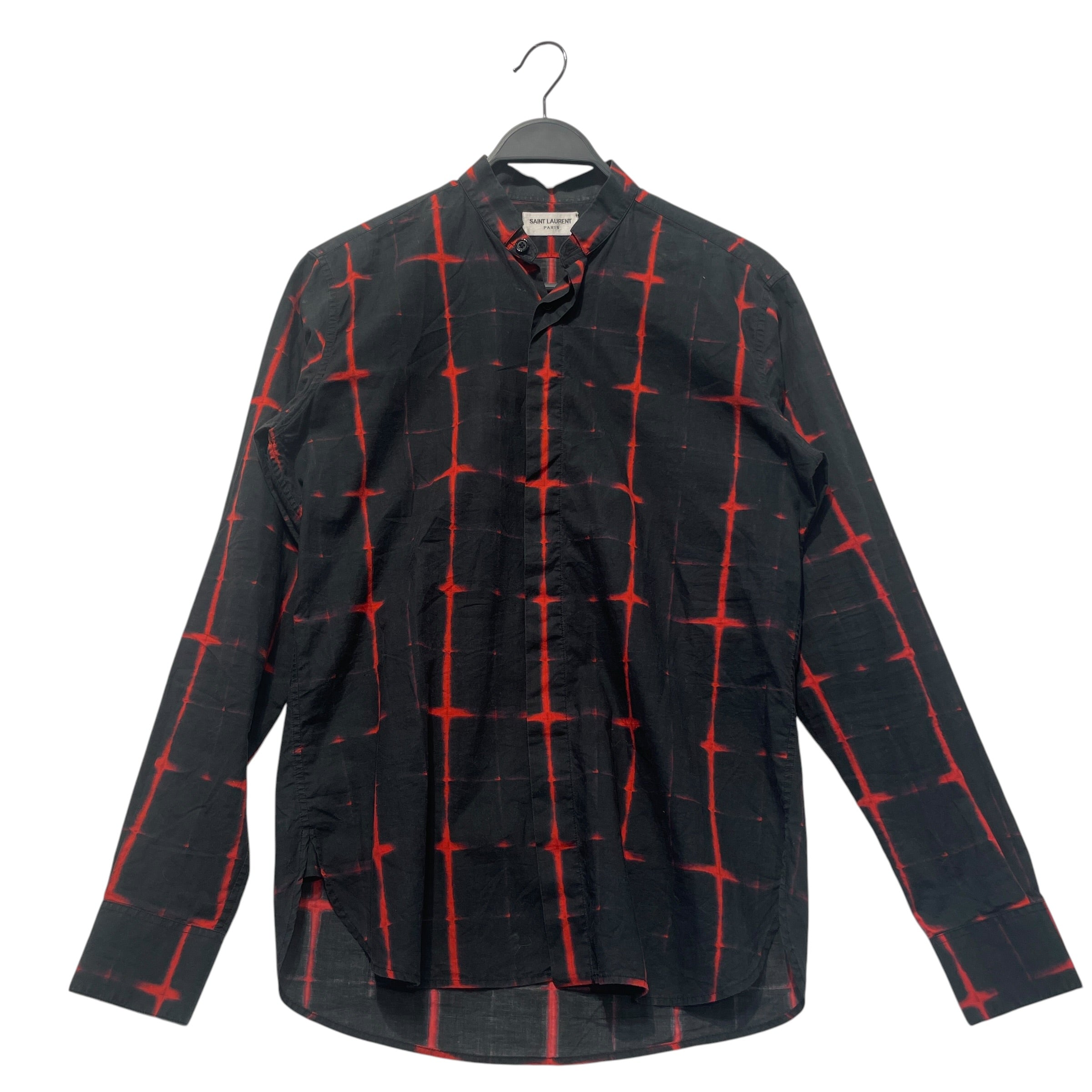 SAINT LAURENT/LS Shirt/37/Cotton/BLK/All Over Print/Read Lined Button Up view 1