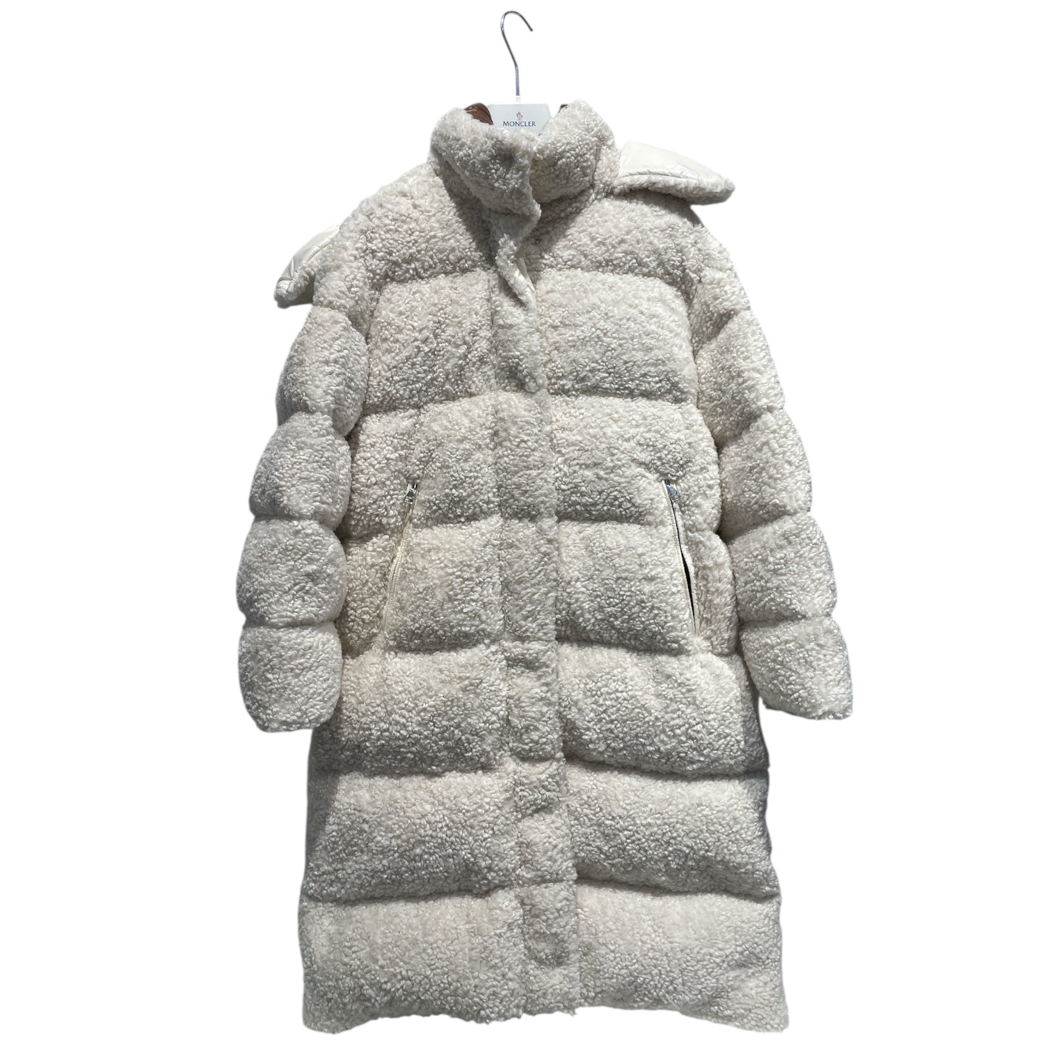 MONCLER/Fleece Jkt/S/Cotton/WHT/Hainardia Hooded Puffer Coat view 1