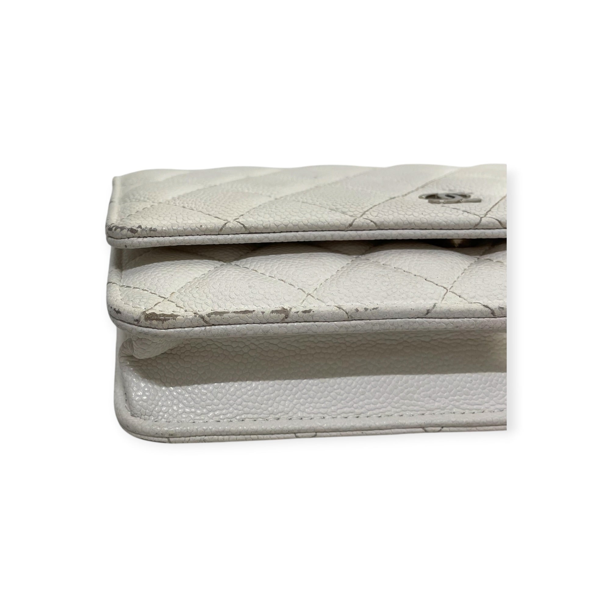 CHANEL/Cross Body Bag/Leather/WHT/CLASSIC MINI FLAP view 10