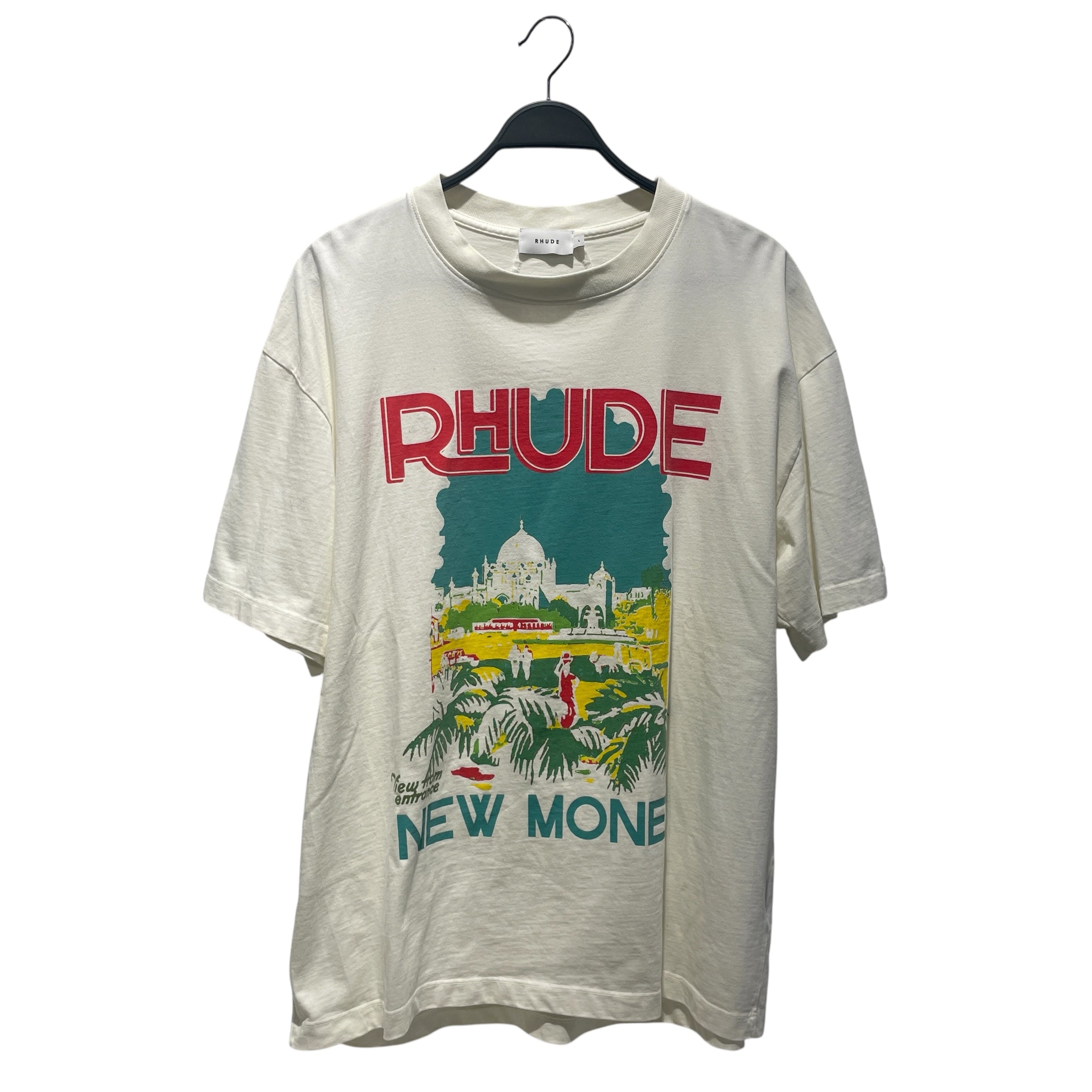 RHUDE/T-Shirt/L/Cotton/WHT/ view 1