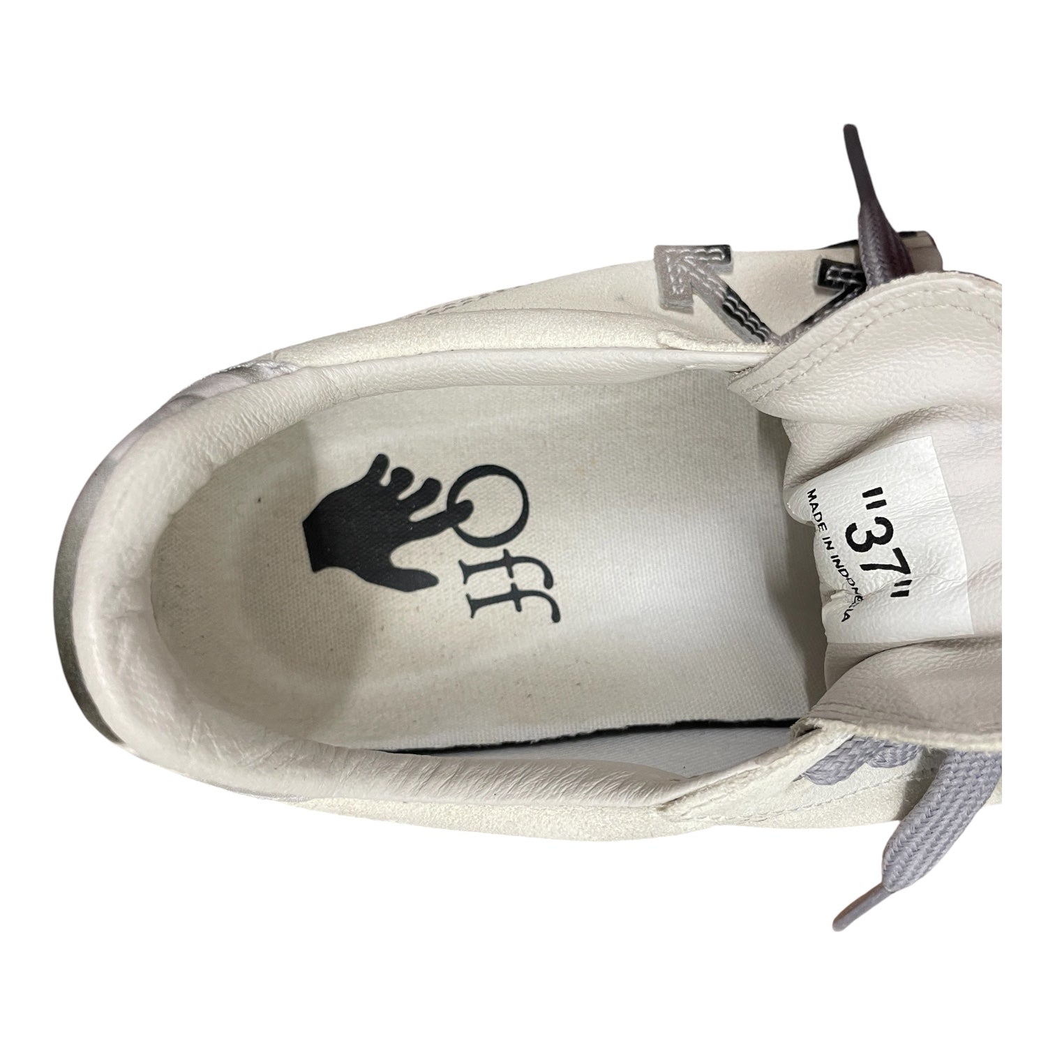 OFF-WHITE/Low-Sneakers/EU 37/Suede/WHT/OFF WHITE LIQUID MELT LOW VUL view 7