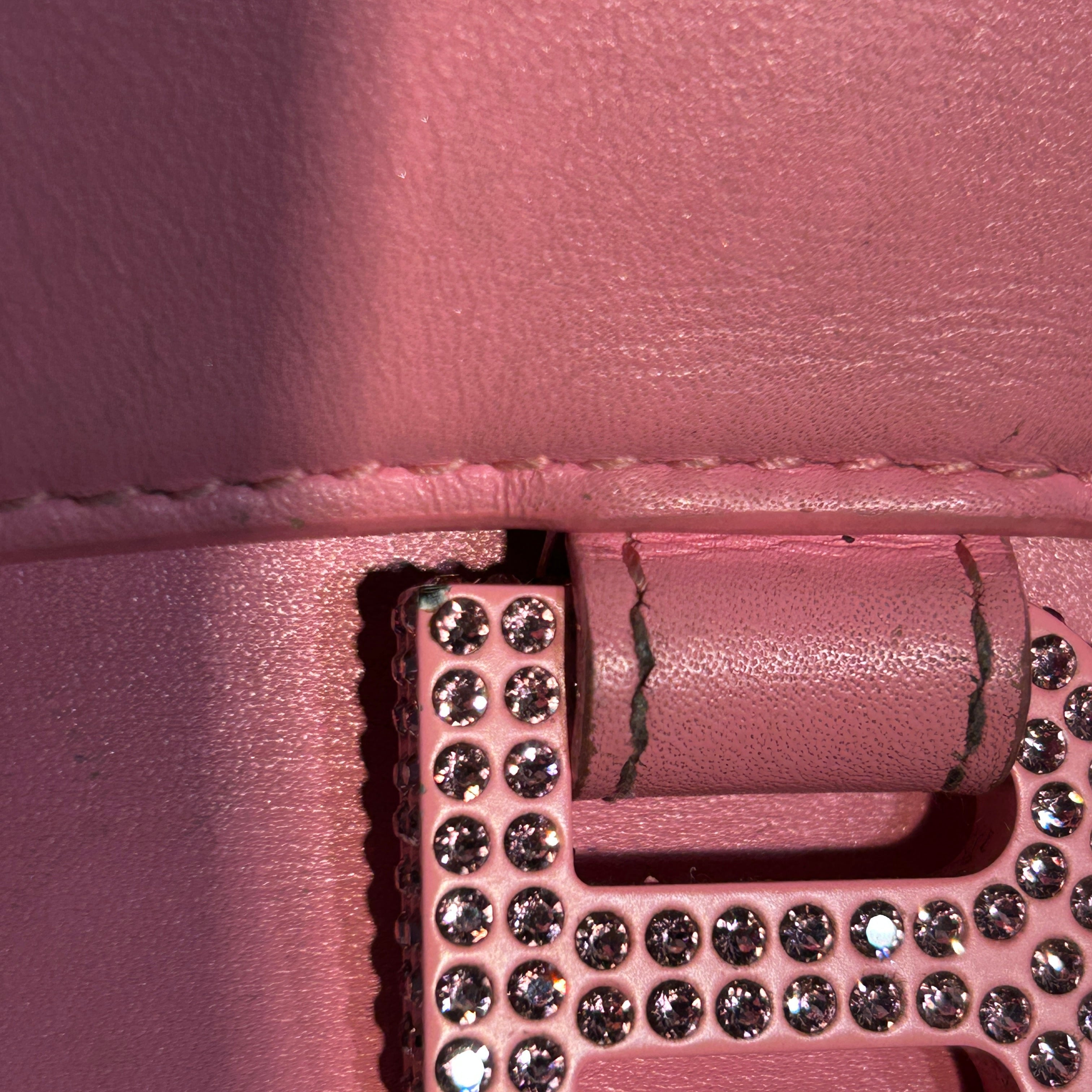 BALENCIAGA/Hand Bag/Leather/PNK/HOURGLASS RHINESTONE view 18