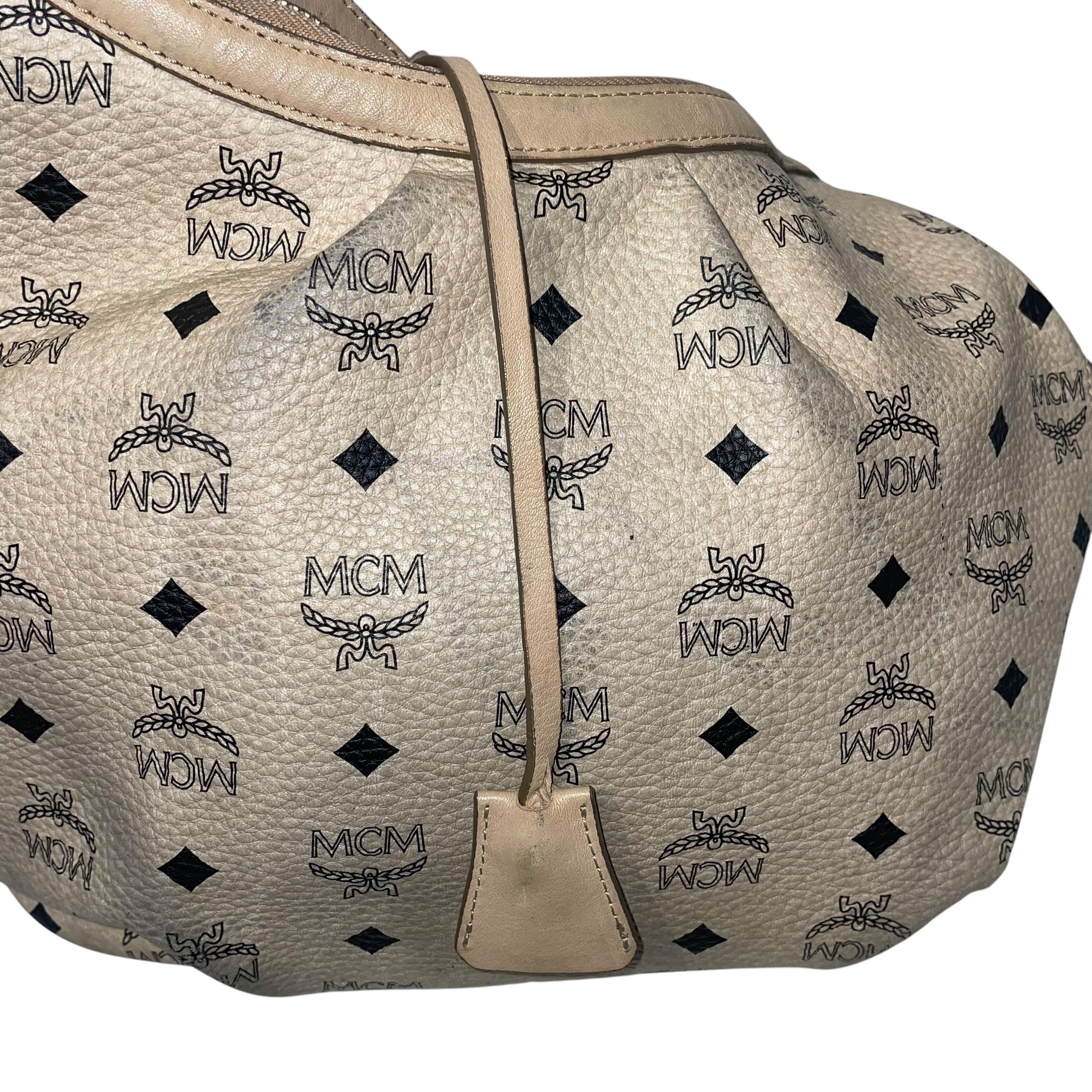 MCM/Boston Bag/Monogram/Leather/BEG/J6219 view 9