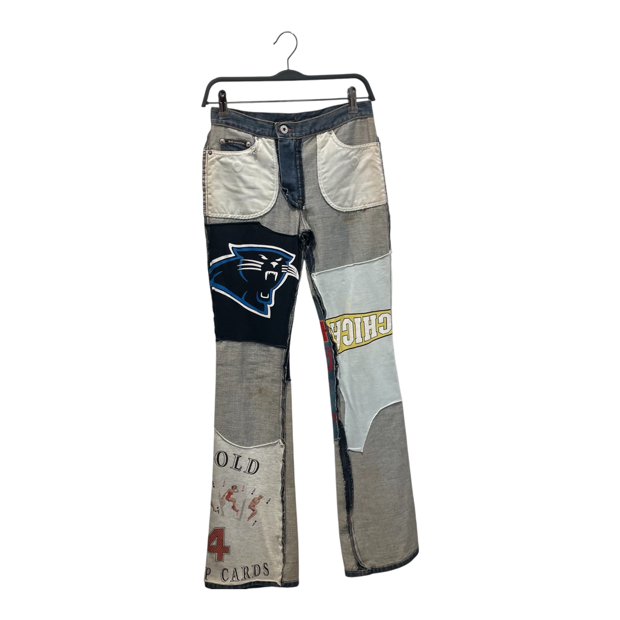 D&G/Bootcut Pants/Graphic/Denim/BLU/PANTHER LOGO + SKULL CUT SHIRT view 1