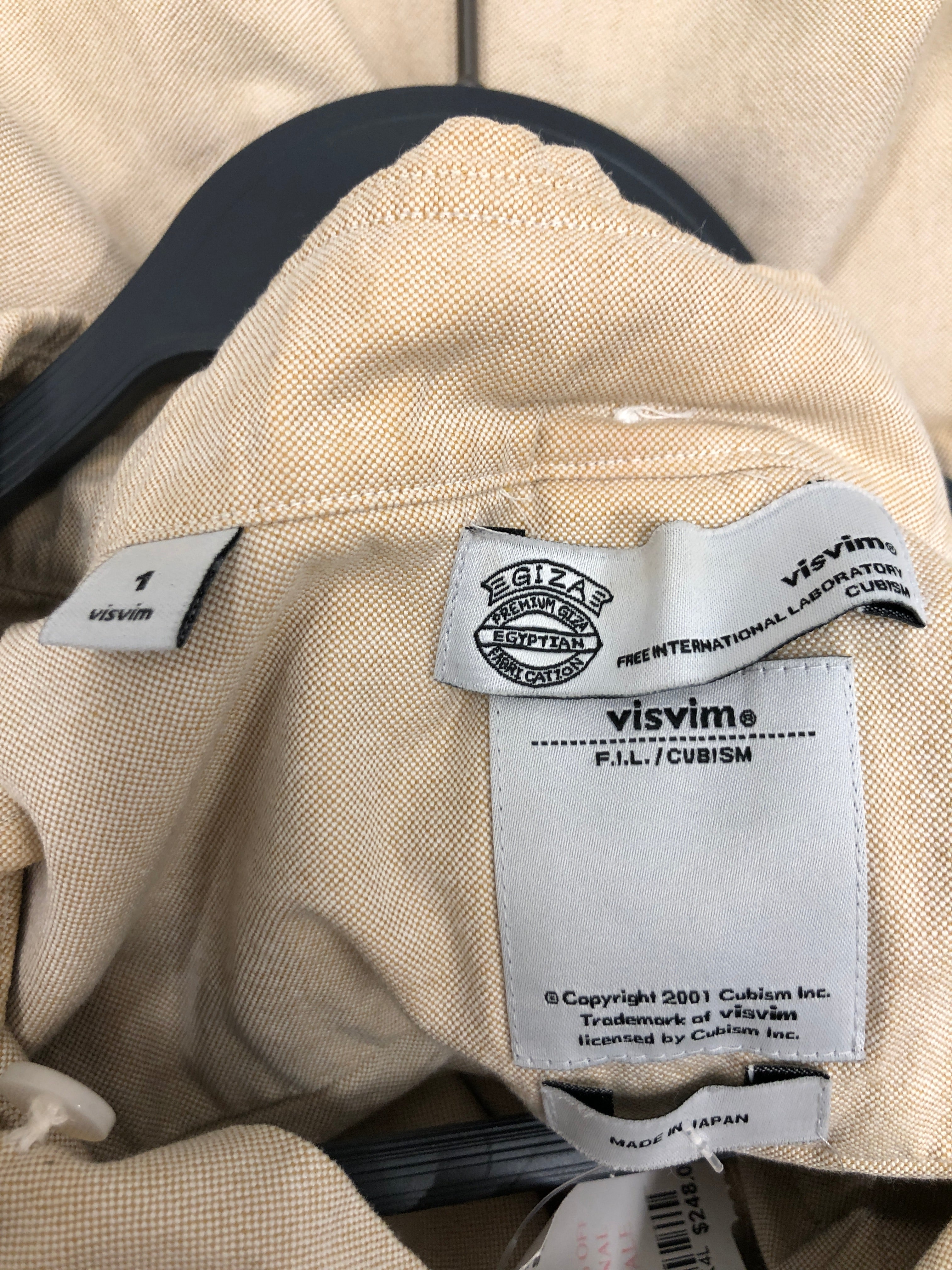 visvim/LS Shirt/1/Cotton/BEG/Blue Zig-Zag Hem view 4